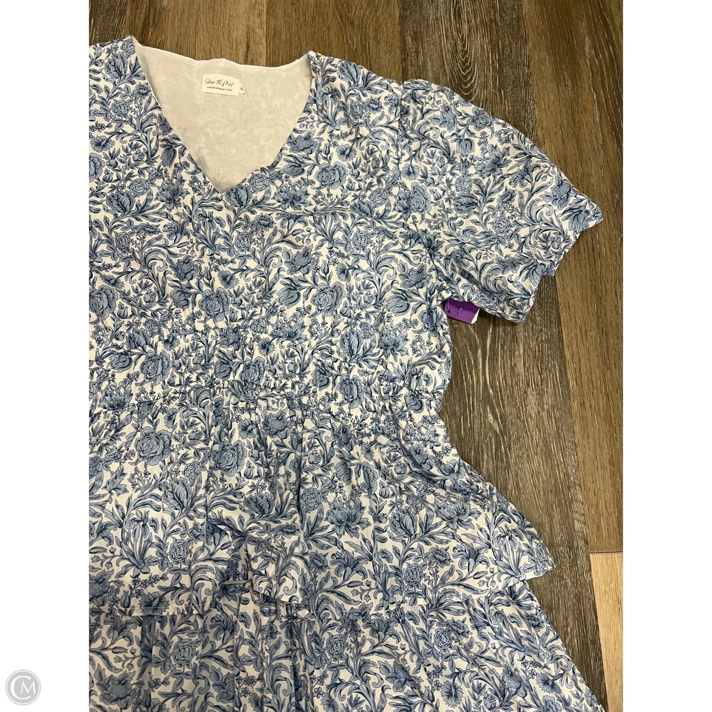 Dress Casual Maxi By Shop the Mint In Blue & White, Size: Xl