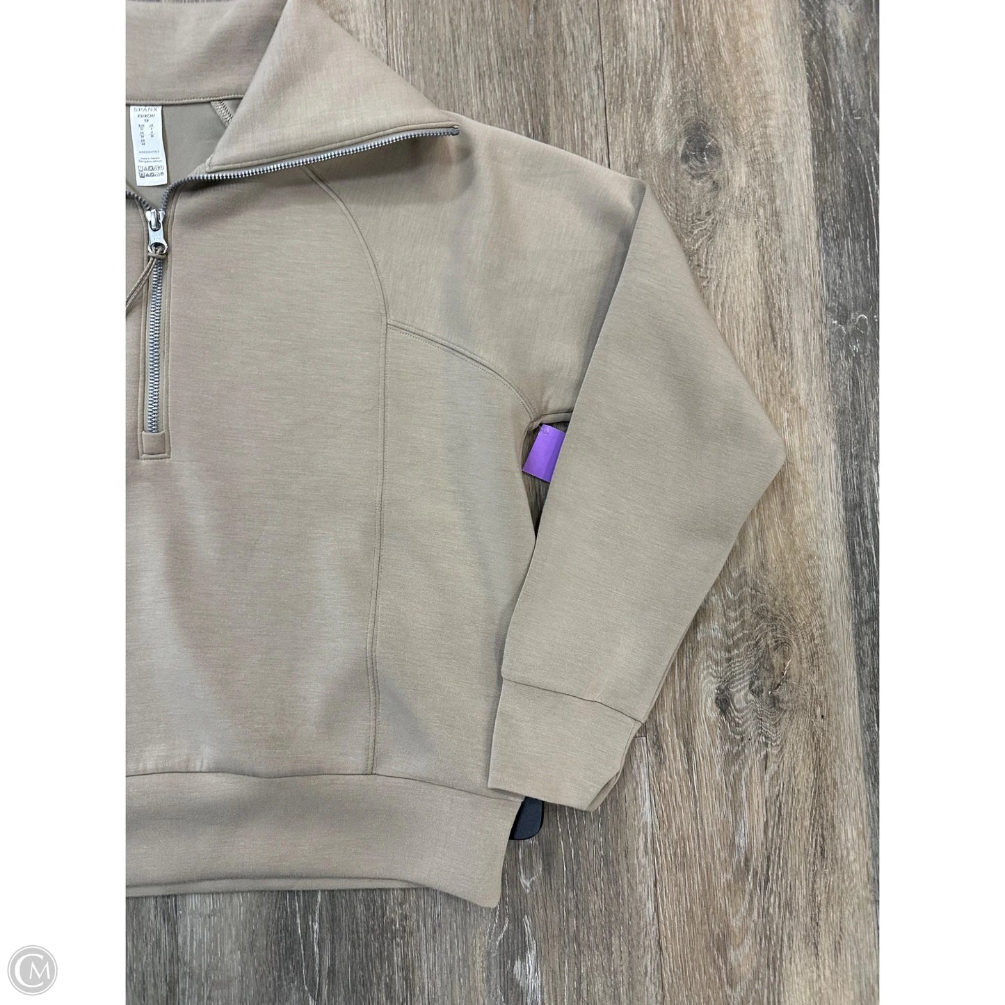 Athletic Sweatshirt Collar By Spanx In Brown, Size: Xs