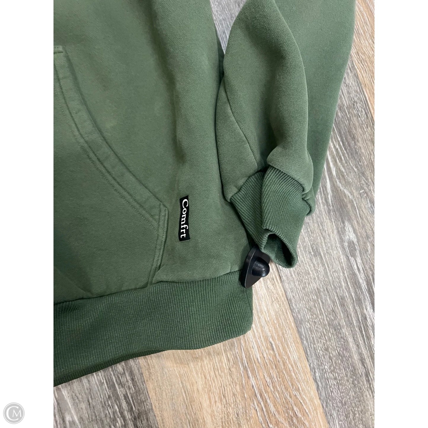 Athletic Sweatshirt Hoodie By Comfrt In Green, Size: L