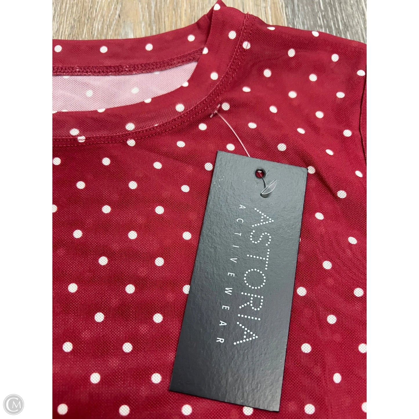 -Athletic Top Long Sleeve By Astoria In Red, Size: M