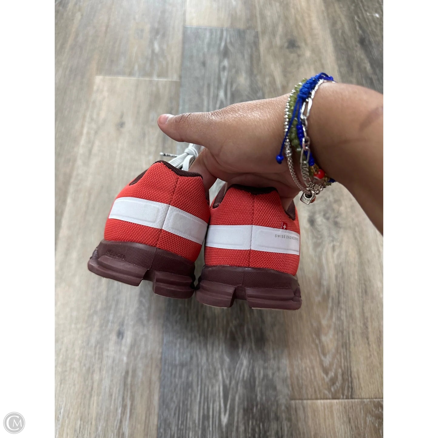 Shoes Athletic By On Cloud In Orange & White, Size: 8