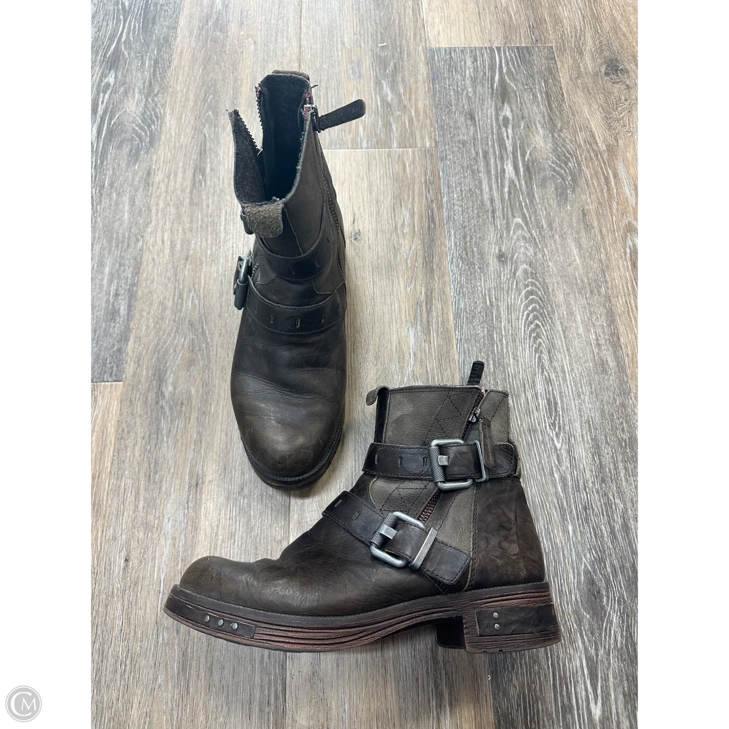 Boots Ankle Heels By CAT In Brown, Size: 8
