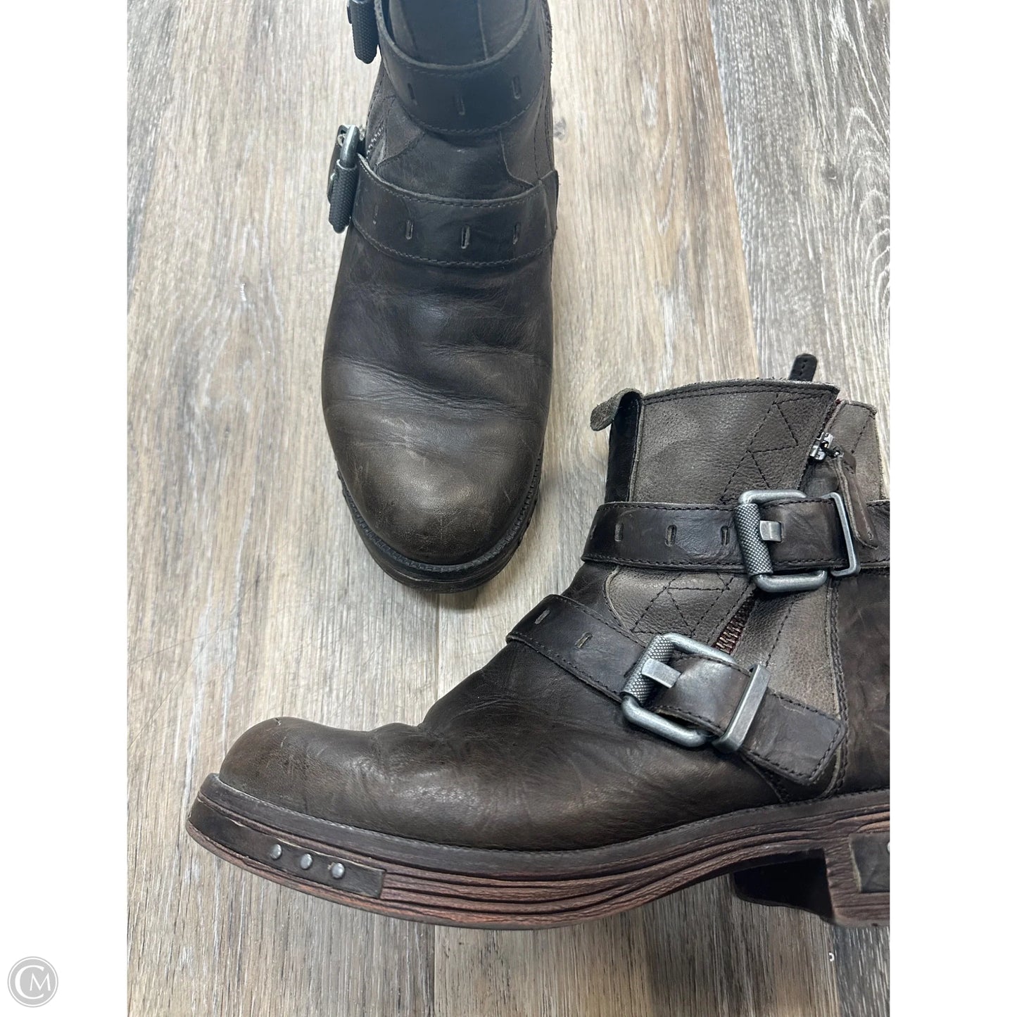 Boots Ankle Heels By CAT In Brown, Size: 8