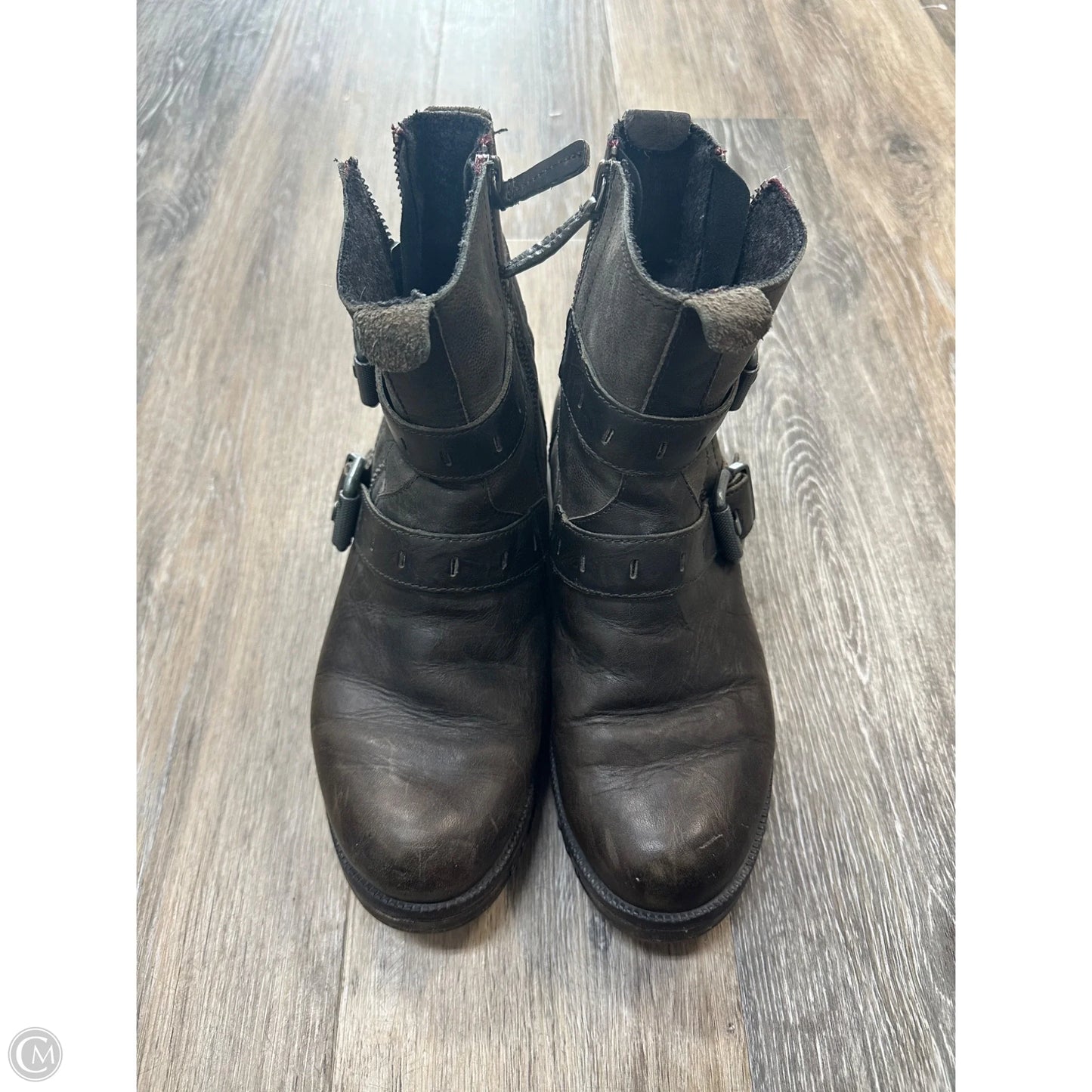 Boots Ankle Heels By CAT In Brown, Size: 8