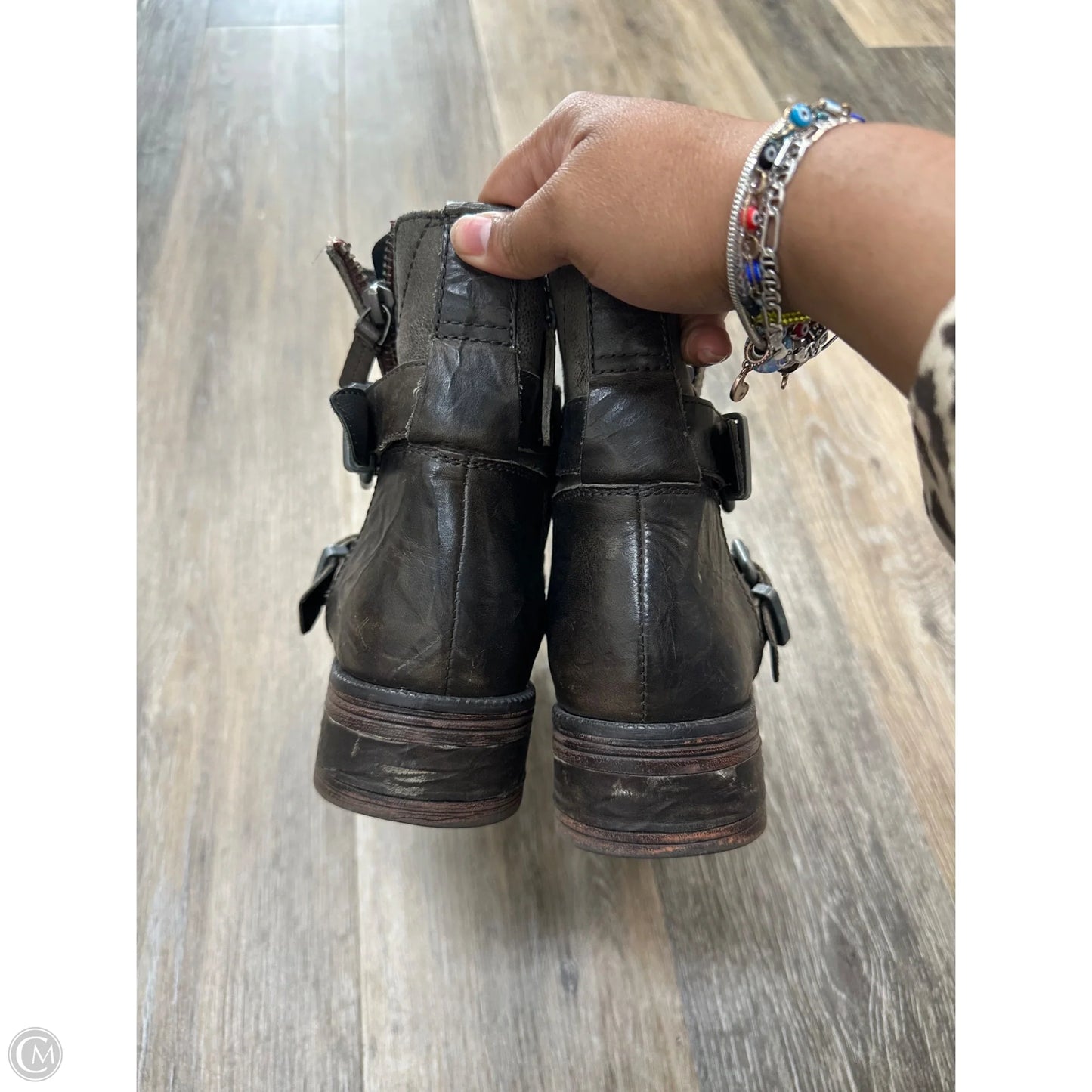Boots Ankle Heels By CAT In Brown, Size: 8