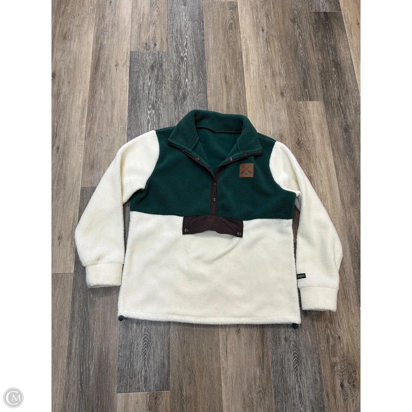 Athletic Fleece By Lakegirl In Green & White, Size: L