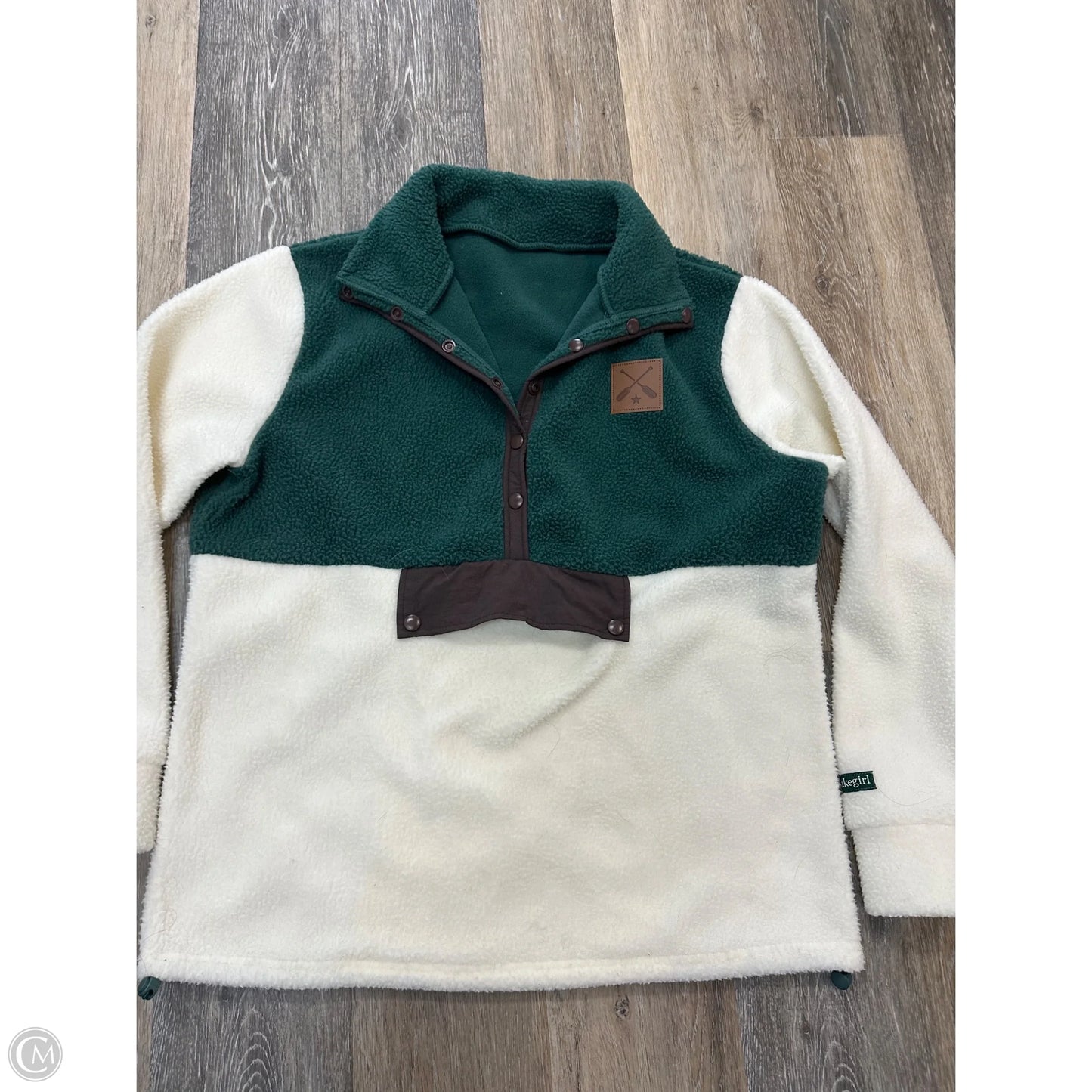 Athletic Fleece By Lakegirl In Green & White, Size: L