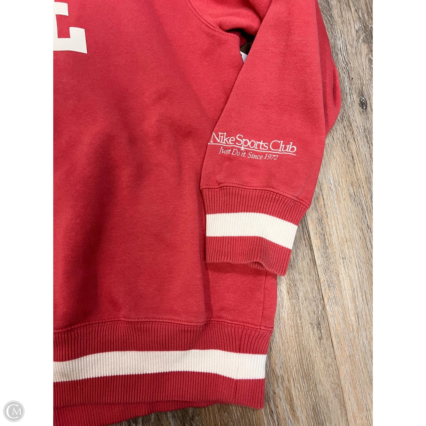 Athletic Sweatshirt Crewneck By Nike In Pink, Size: S