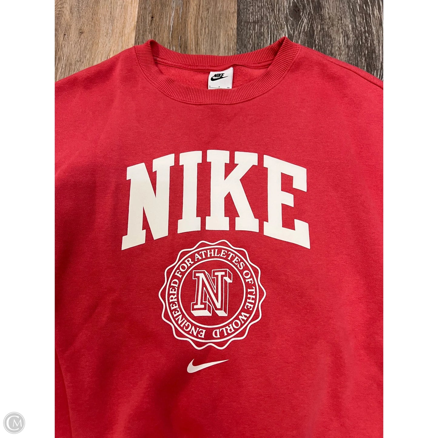Athletic Sweatshirt Crewneck By Nike In Pink, Size: S