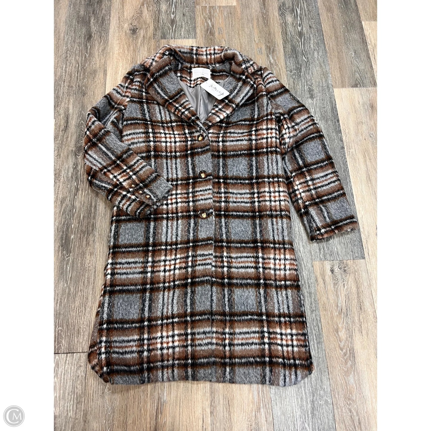 Coat Trench Coat By Panache Apparel In Multi-colored, Size: S