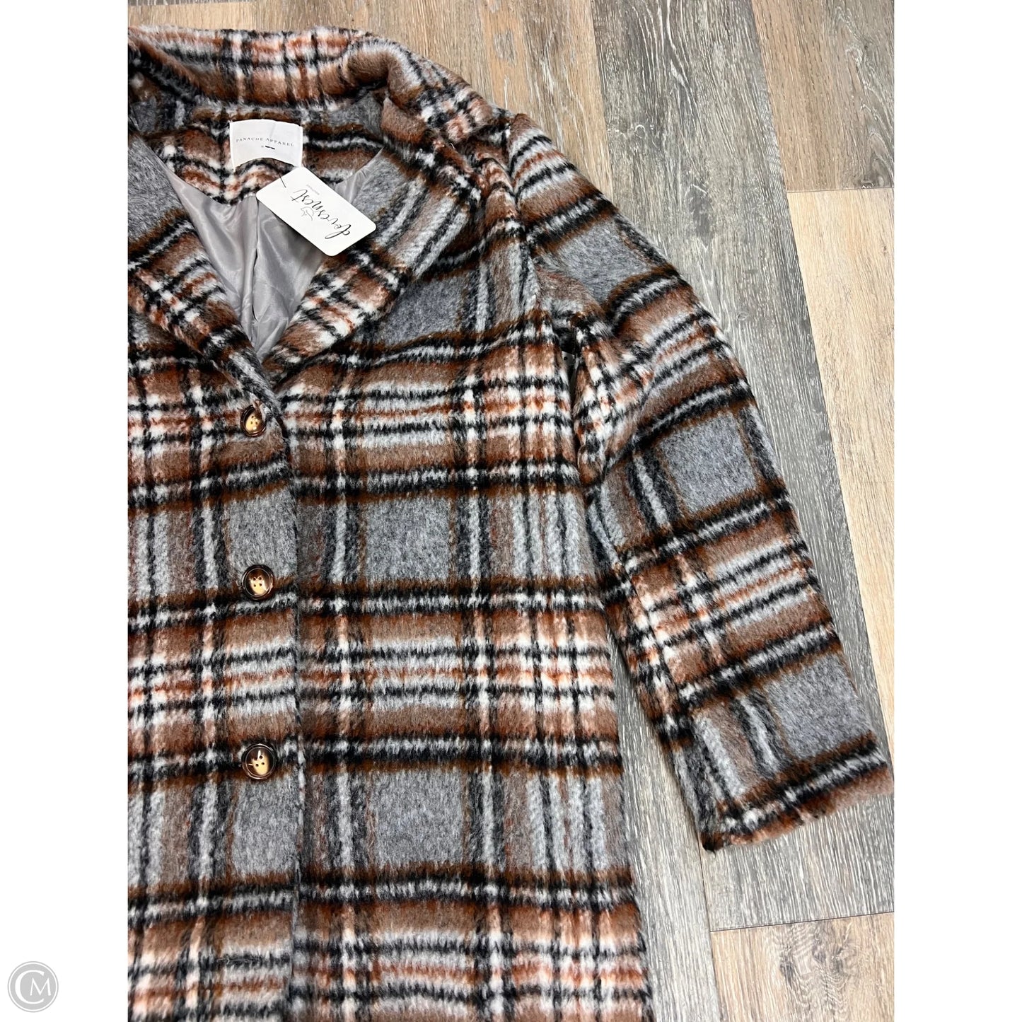 Coat Trench Coat By Panache Apparel In Multi-colored, Size: S