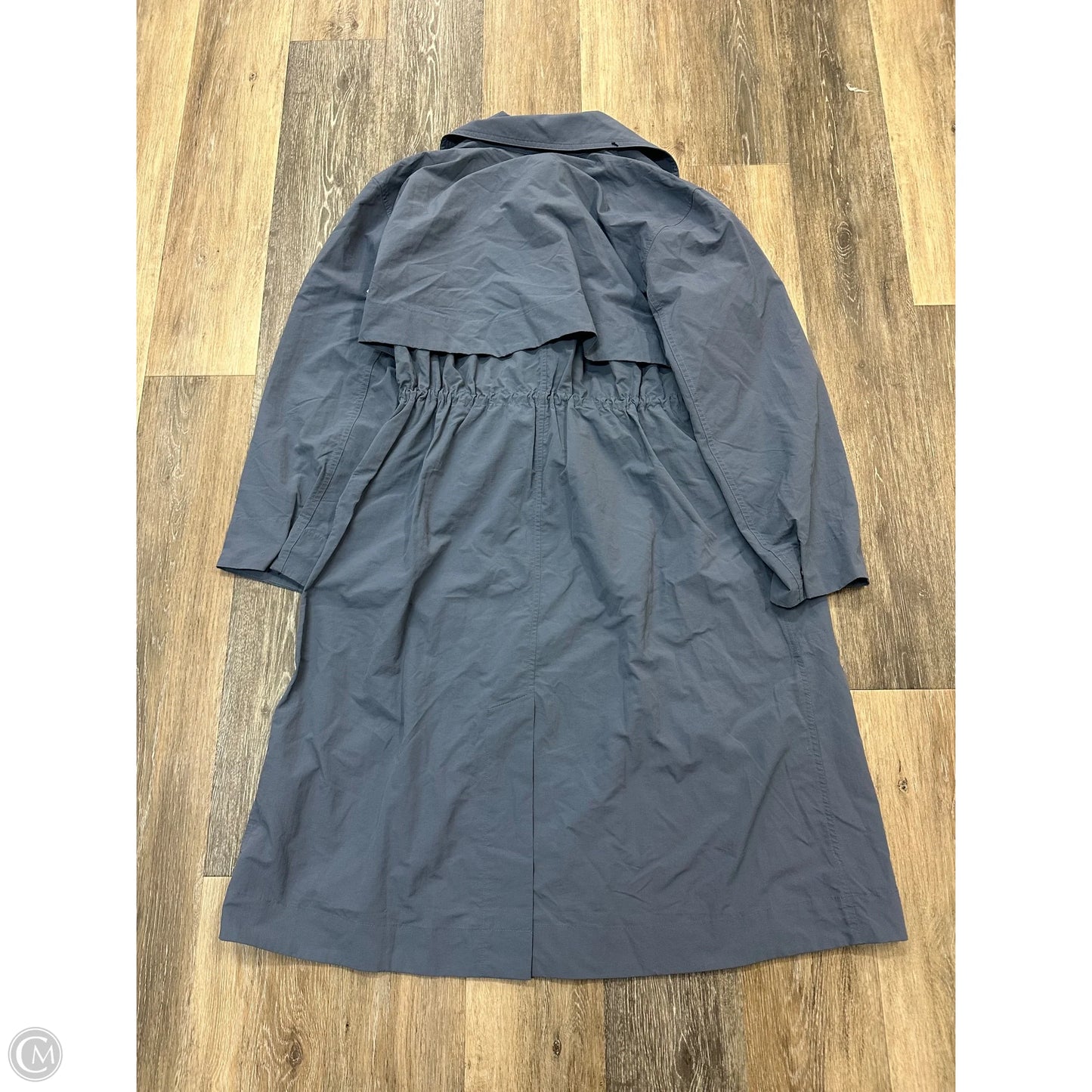 Coat Trench Coat By Athleta In Blue, Size: M