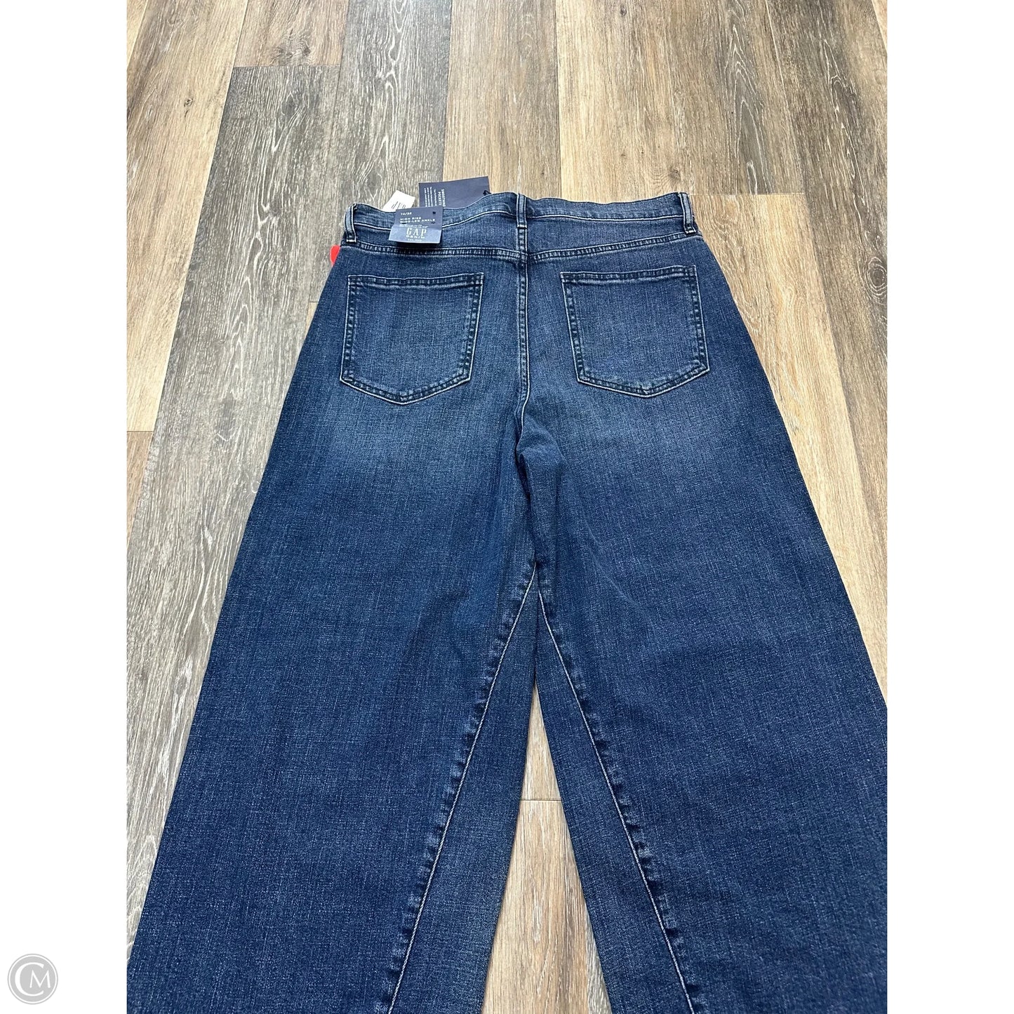 Jeans Wide Leg By Gap In Blue Denim, Size: 14