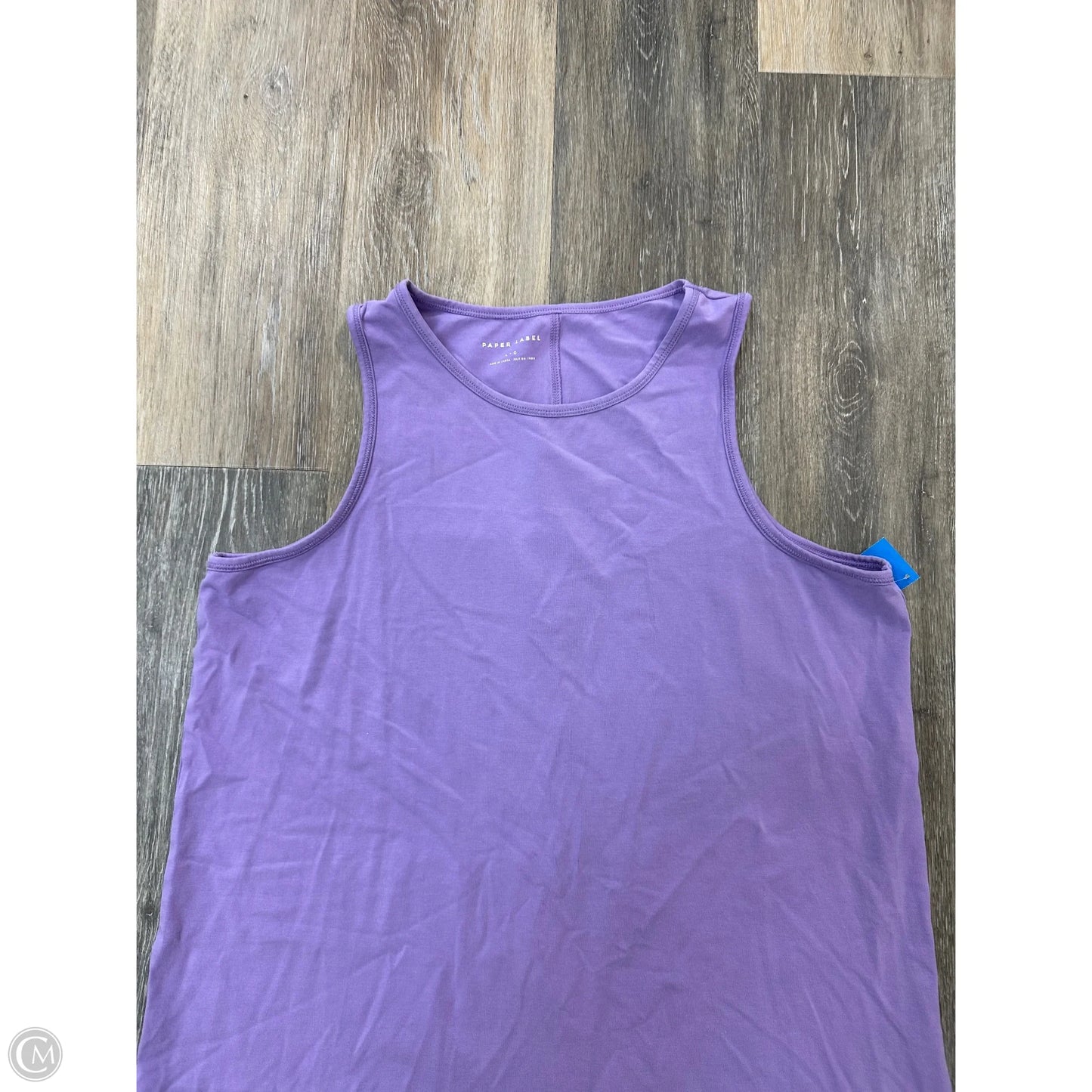 Tank Top By Paper Label In Purple, Size: L