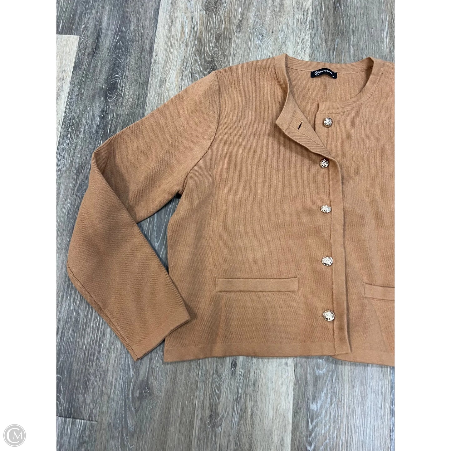 ^Sweater Cardigan By Pretty Garden In Tan, Size: M