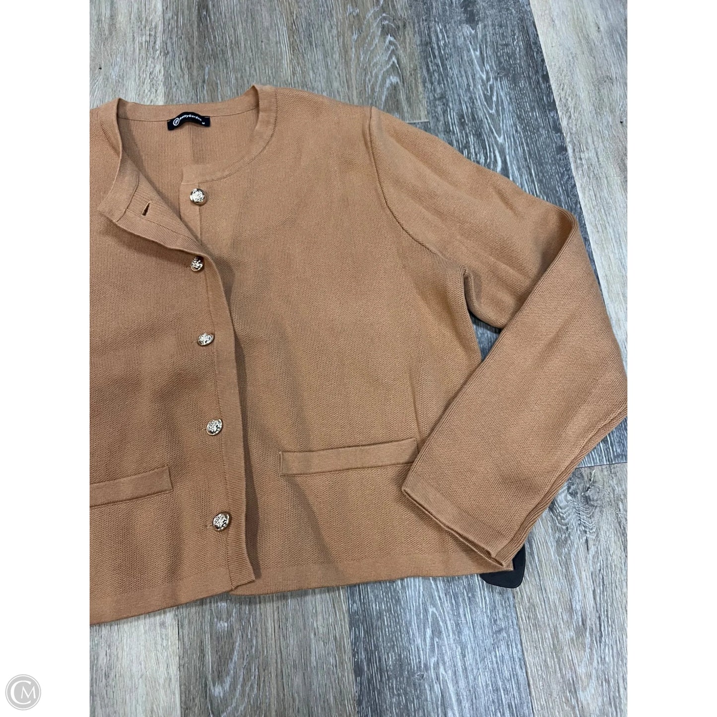 ^Sweater Cardigan By Pretty Garden In Tan, Size: M