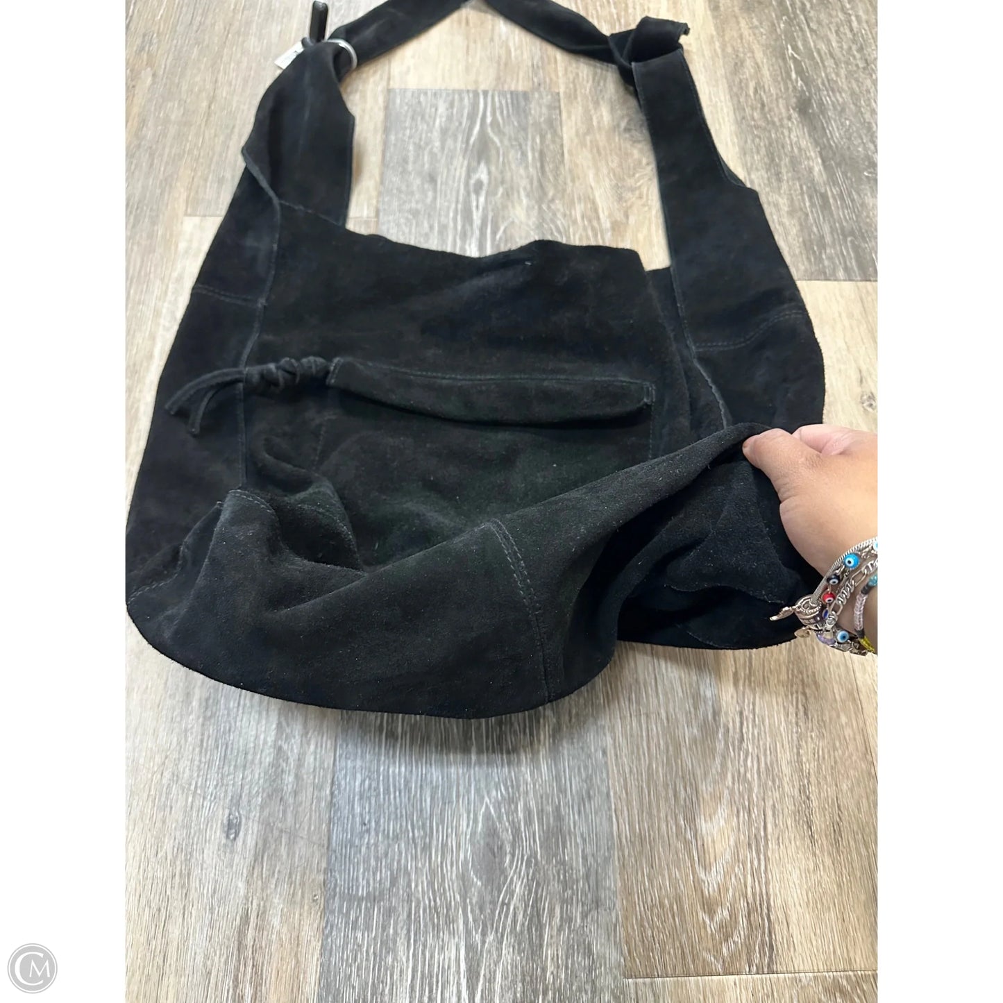 Handbag Leather By Free People, Size: Medium