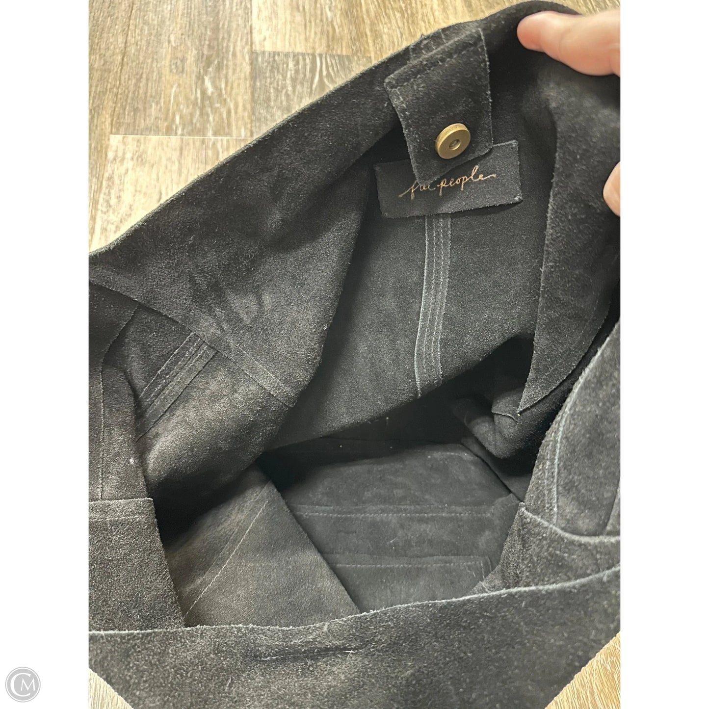 Handbag Leather By Free People, Size: Medium