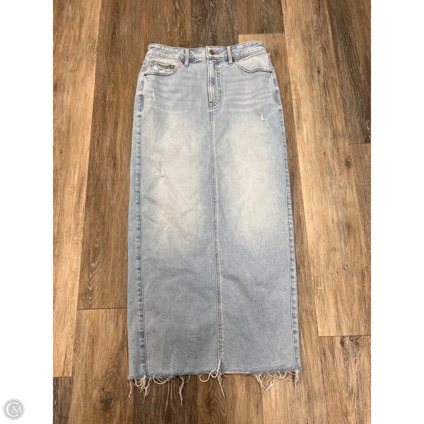 Skirt Maxi By Express In Blue Denim, Size: 4