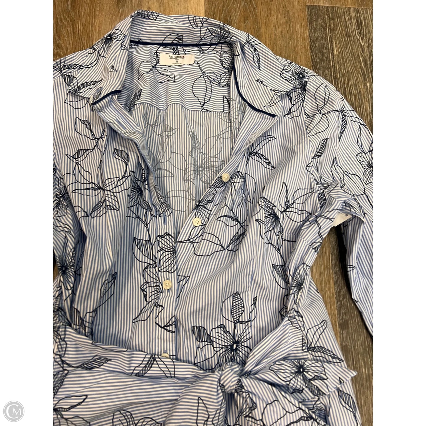 Dress Casual Short By Untuck It In Striped Pattern, Size: 8