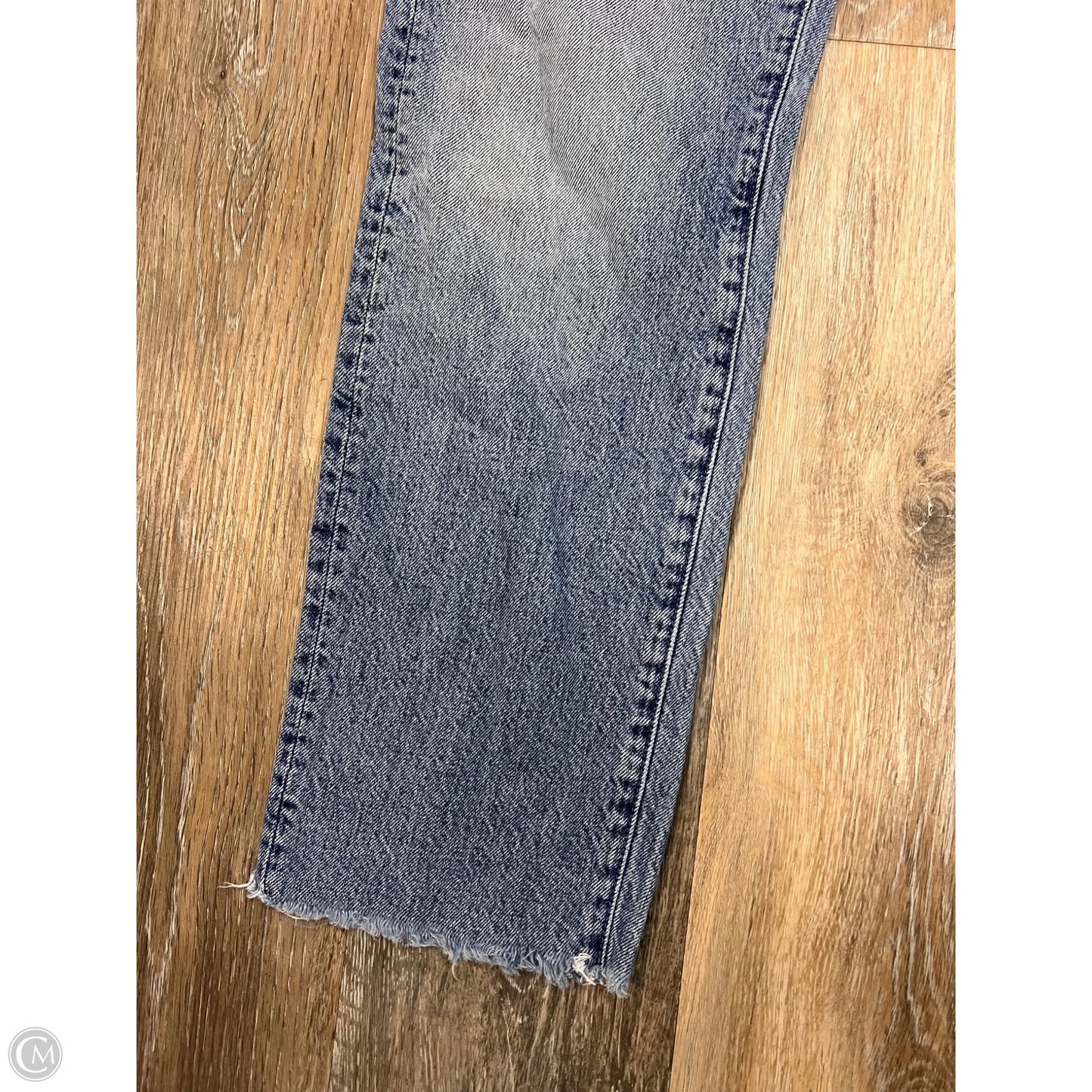 Jeans Straight By Mother Jeans In Blue Denim, Size: 4