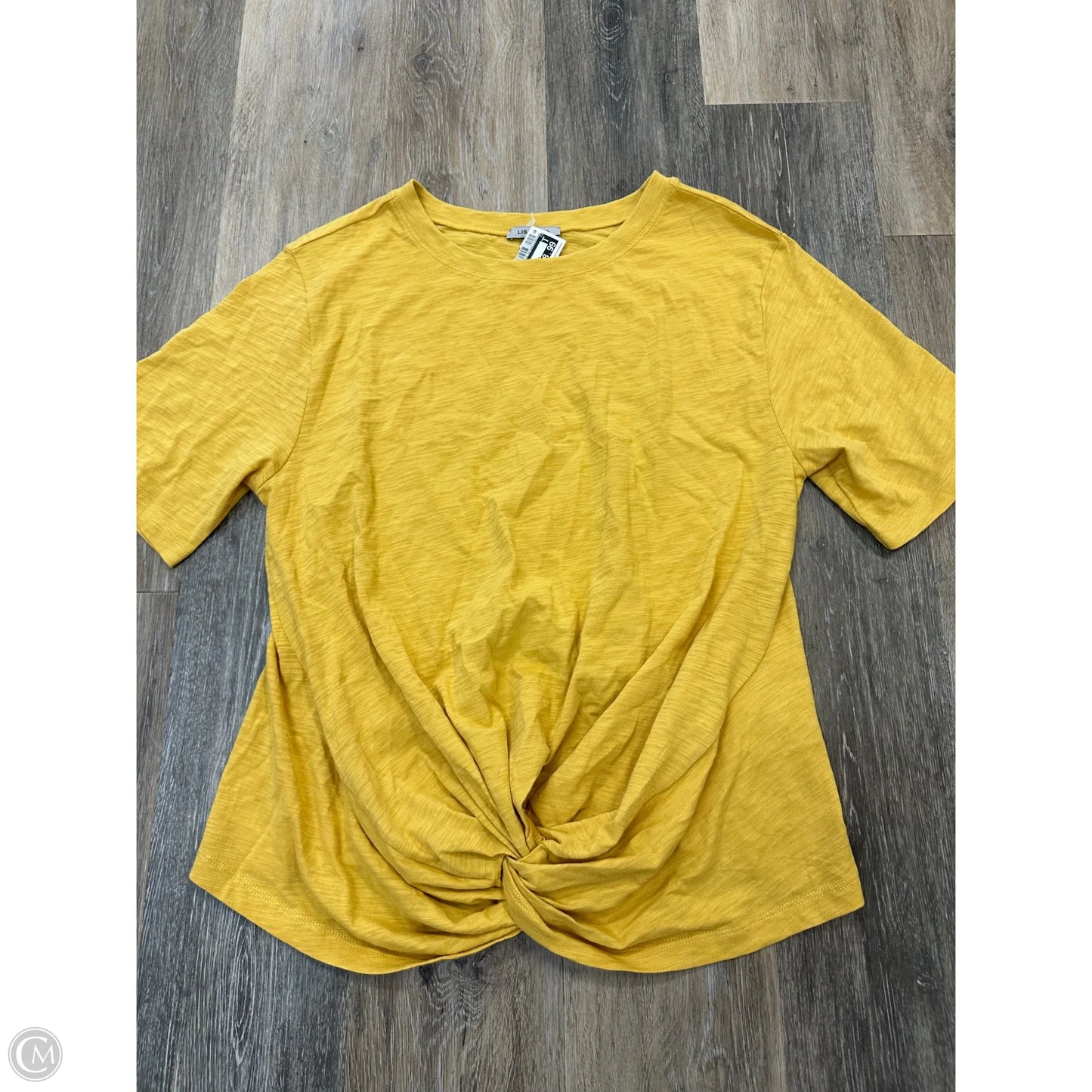 Top Short Sleeve Basic By Lisa Todd In Yellow, Size: S