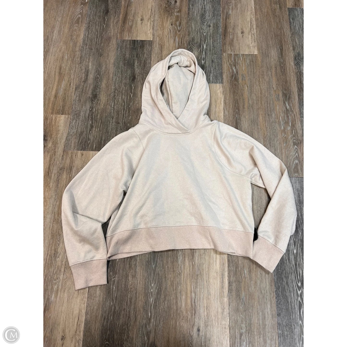 Athletic Sweatshirt Hoodie By Lululemon In Beige, Size: 12