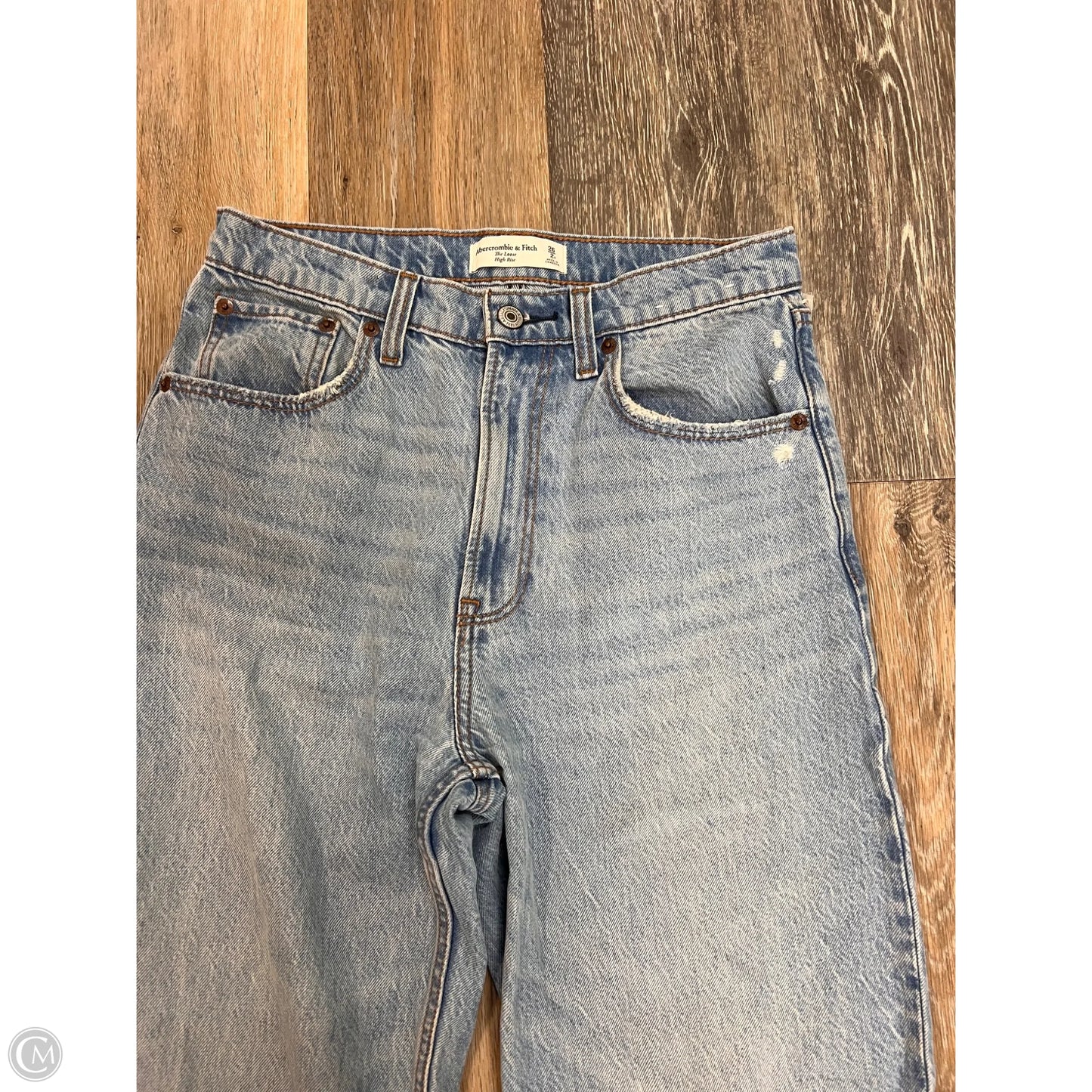 Jeans Wide Leg By Abercrombie And Fitch In Blue Denim, Size: 2