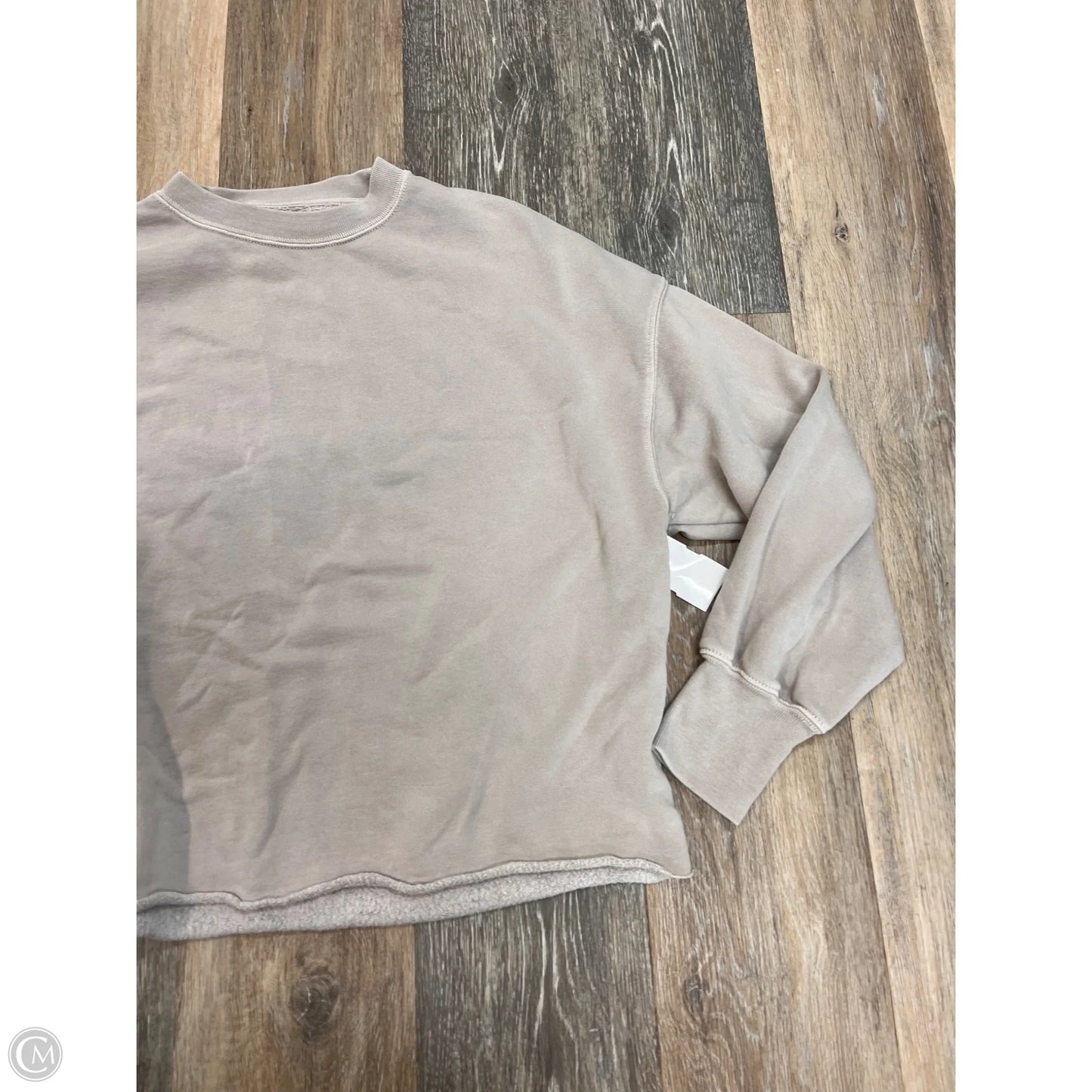 Sweatshirt Crewneck By Abercrombie And Fitch In Beige, Size: Xs