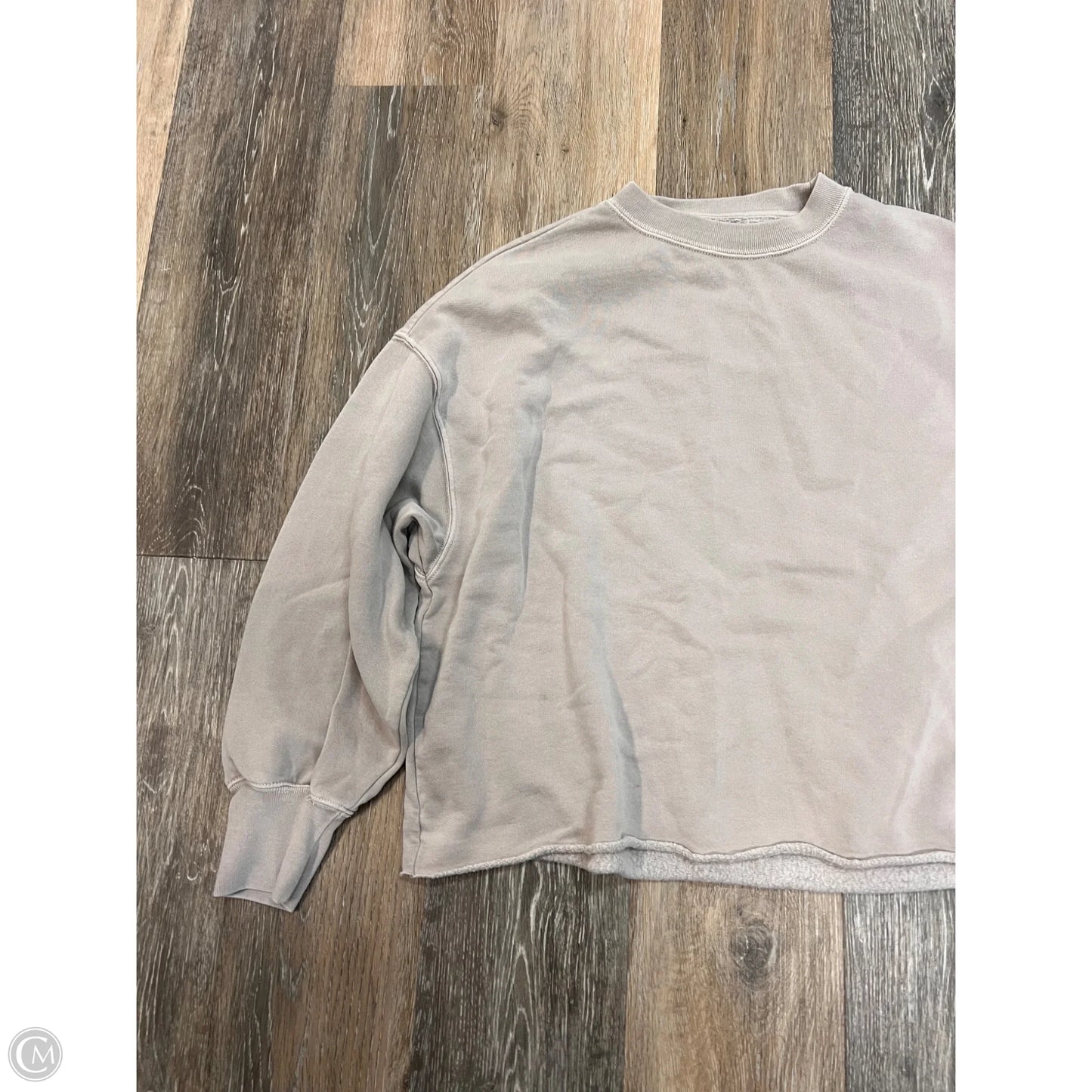 Sweatshirt Crewneck By Abercrombie And Fitch In Beige, Size: Xs