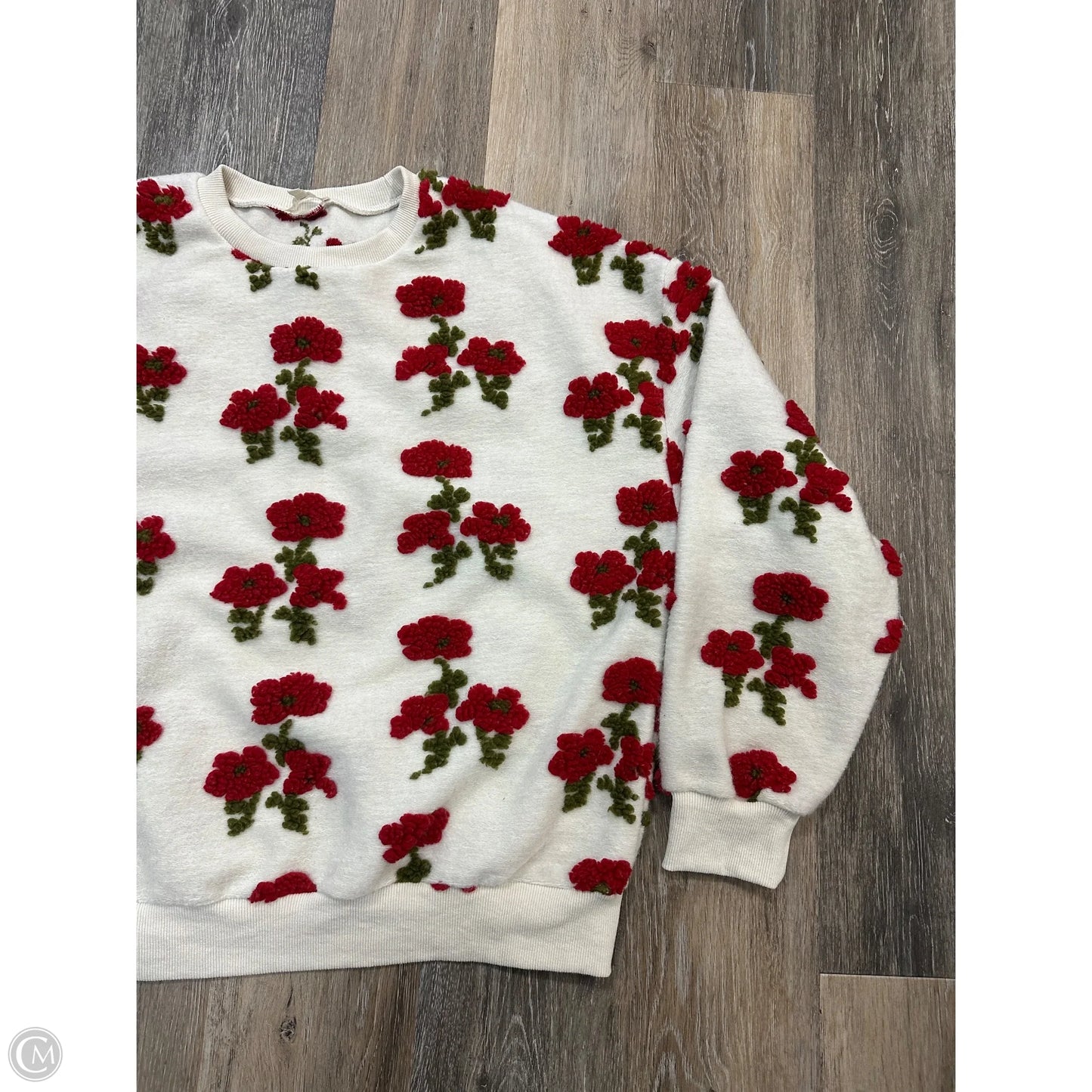 Sweatshirt Crewneck By Baevely In Floral Print, Size: L