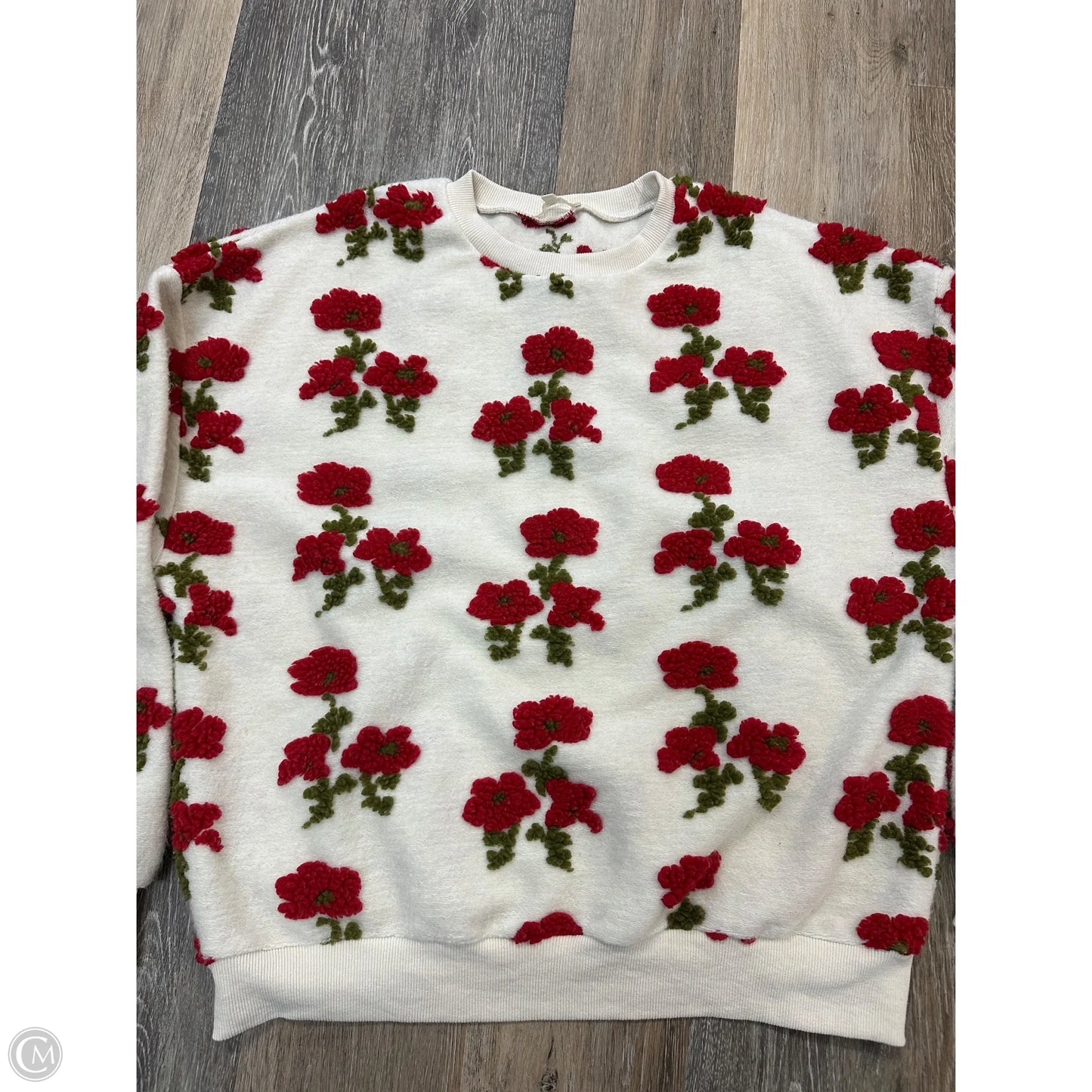Sweatshirt Crewneck By Baevely In Floral Print, Size: L