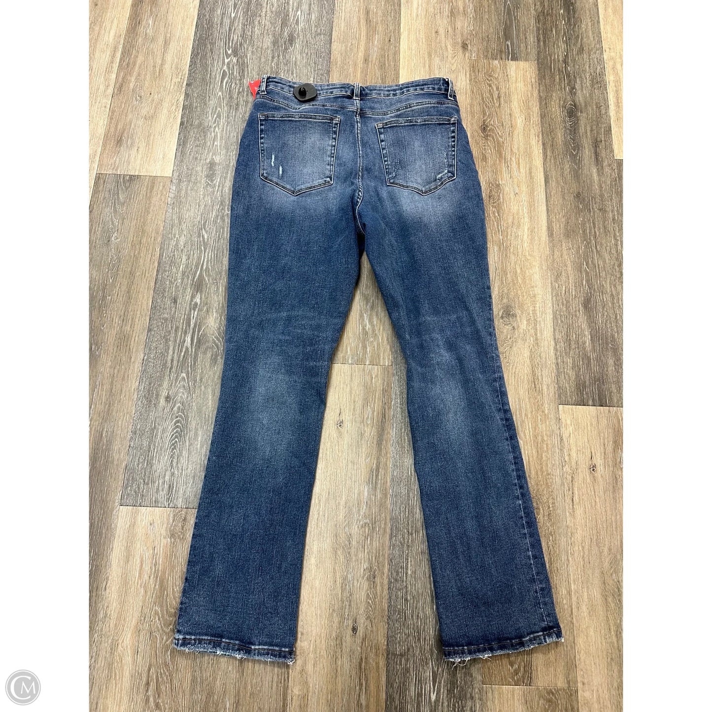 Jeans Straight By Vervet In Blue Denim, Size: 14