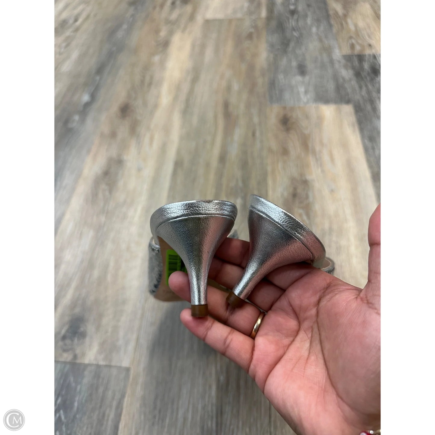 Shoes Heels Kitten By Loeffler Randall In Silver, Size: 7.5