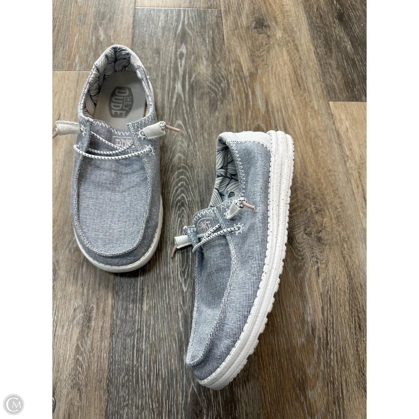 Shoes Athletic By Hey Dude In Grey, Size: 10