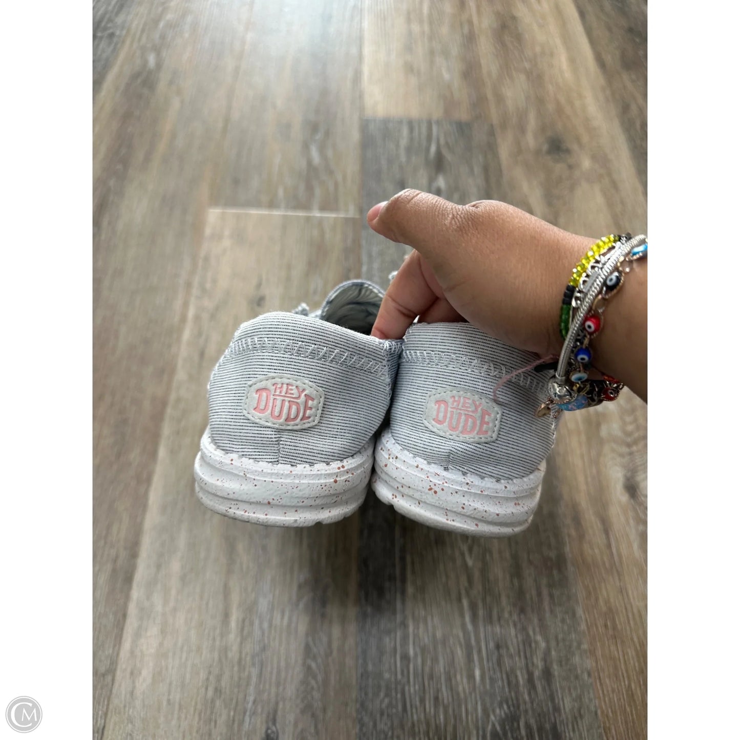 Shoes Athletic By Hey Dude In Grey, Size: 10