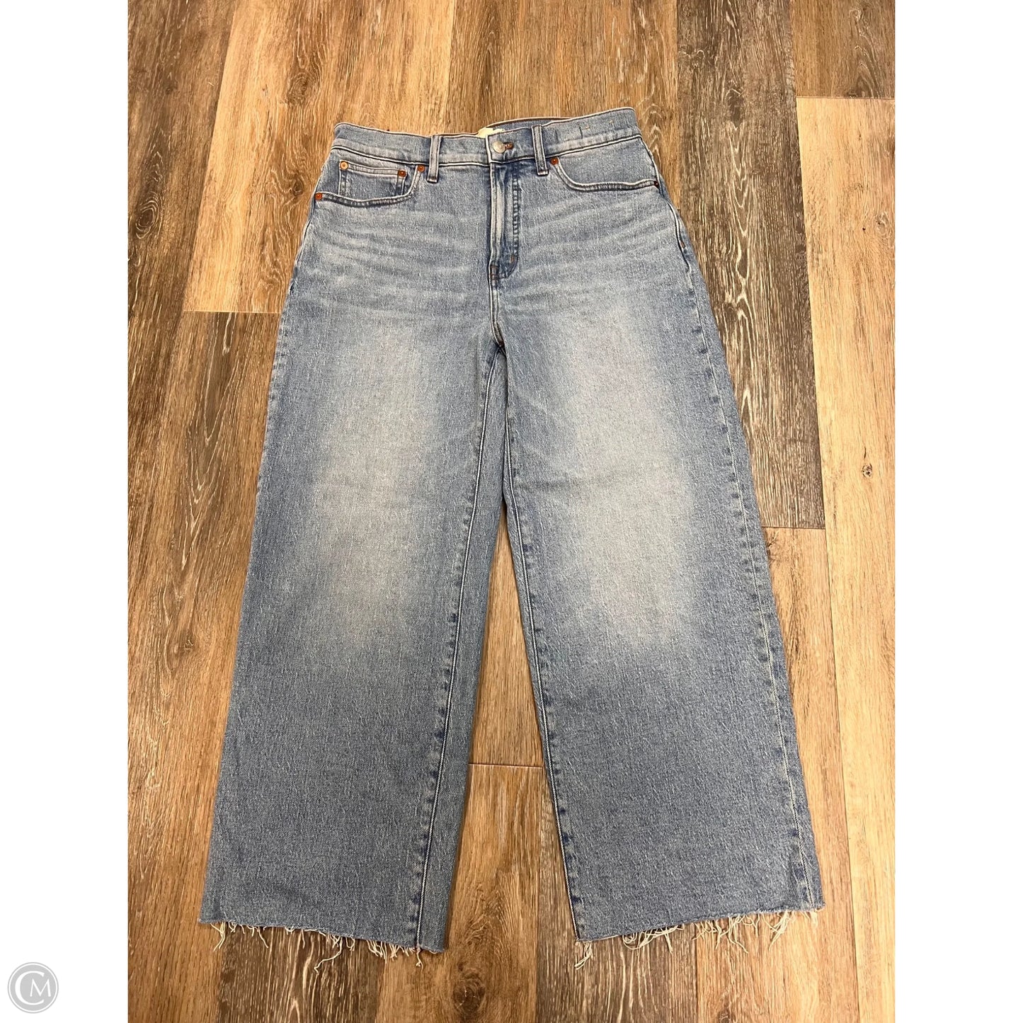 Jeans Cropped By Madewell In Blue Denim, Size: 8
