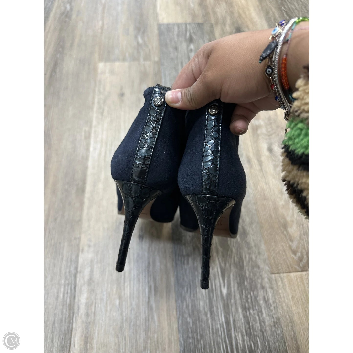 Boots Ankle Heels By Donald Pliner In Navy, Size: 7.5