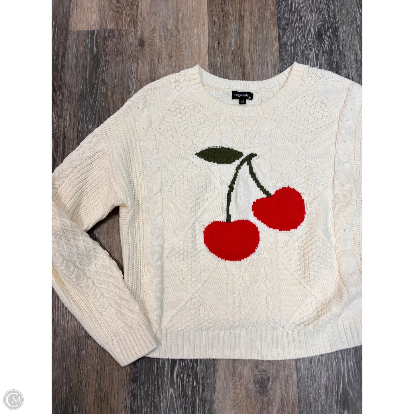 Sweater By Originality In Cream, Size: M