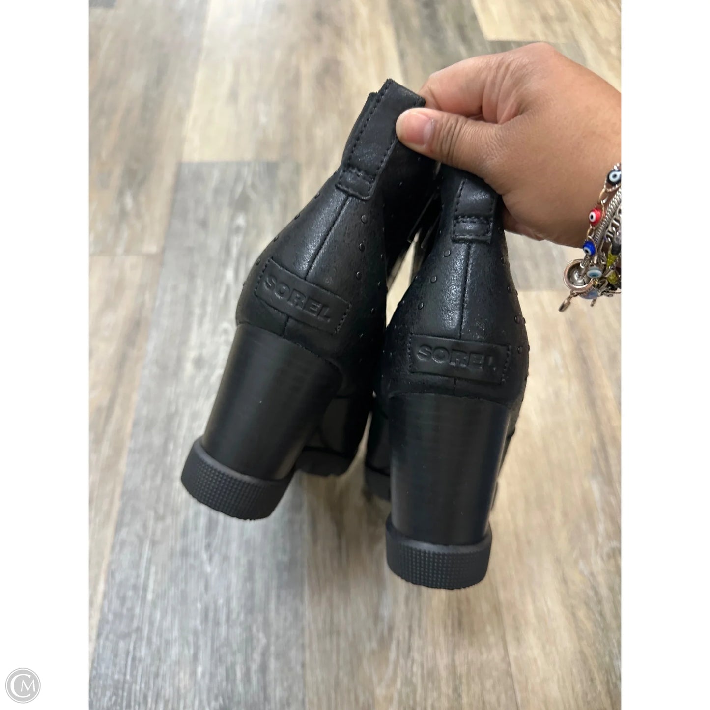 Boots Ankle Heels By Sorel In Black, Size: 10.5