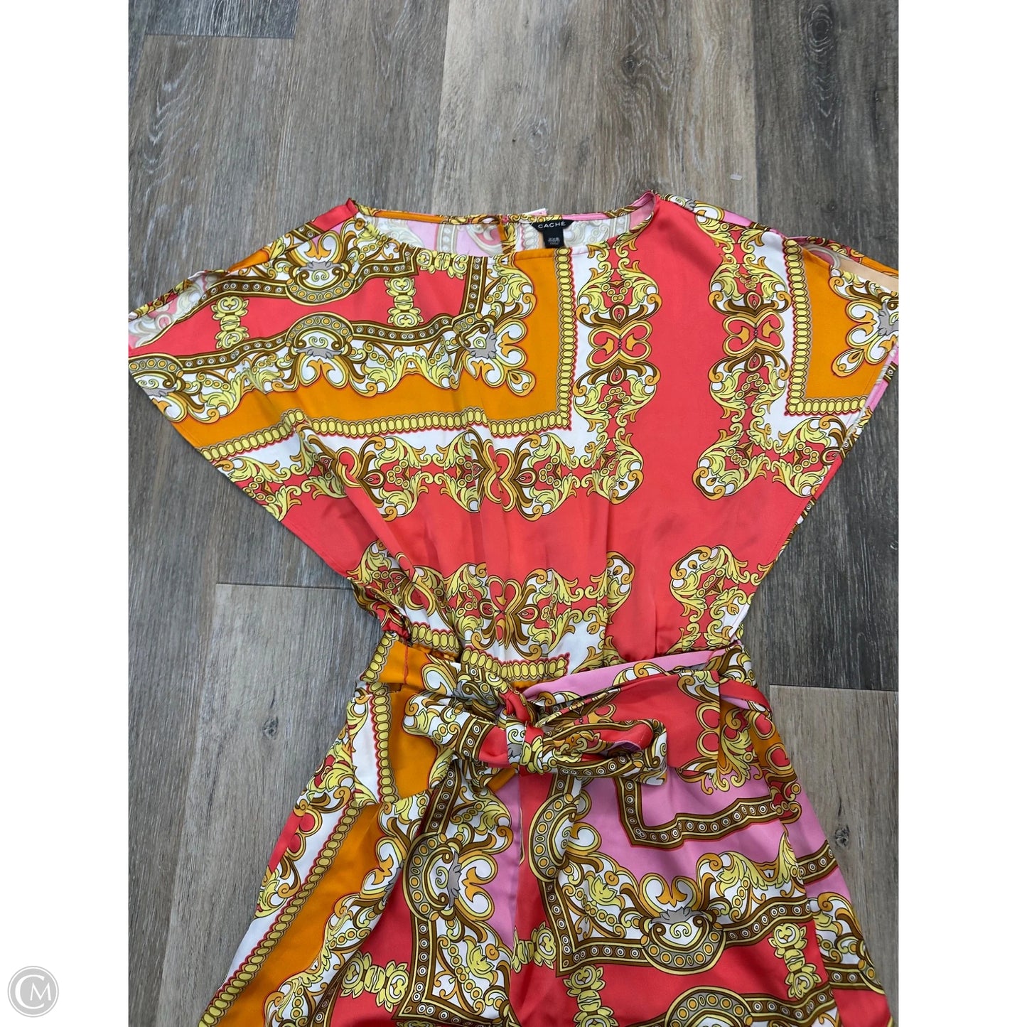 Romper By Cache In Orange & Pink, Size: Xxs