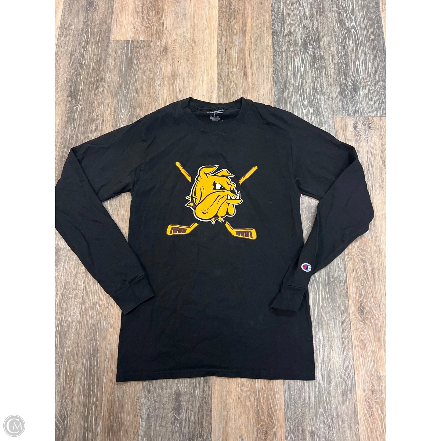 *Top Long Sleeve By Champion In Black, Size: S