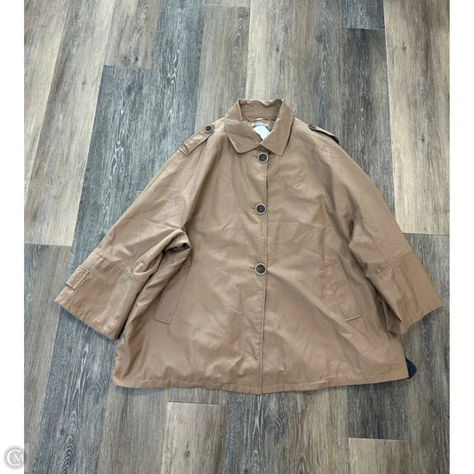 Jacket Shirt By Elena Miro In Brown, Size: Xl