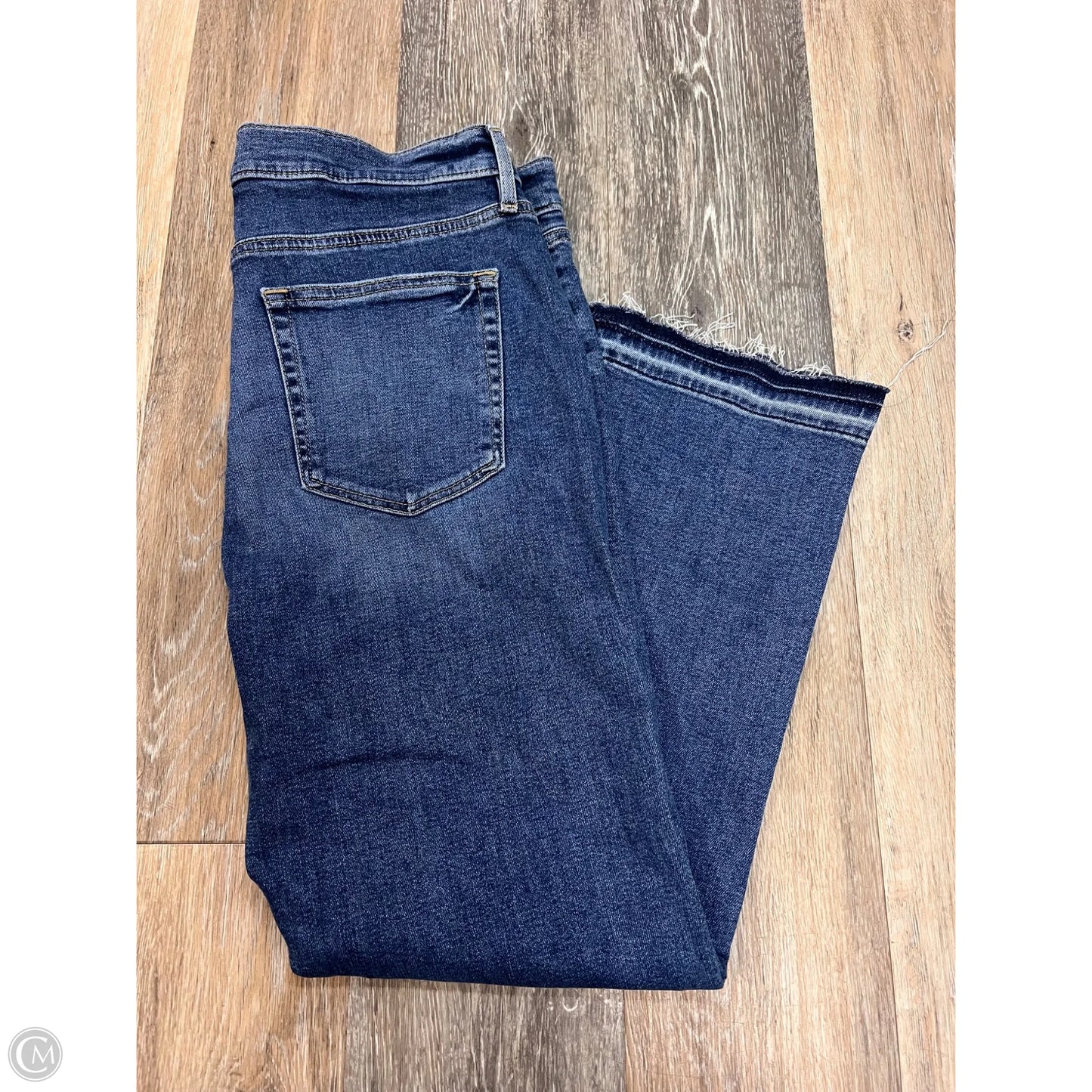 Jeans Cropped By Loft In Blue Denim, Size: 12