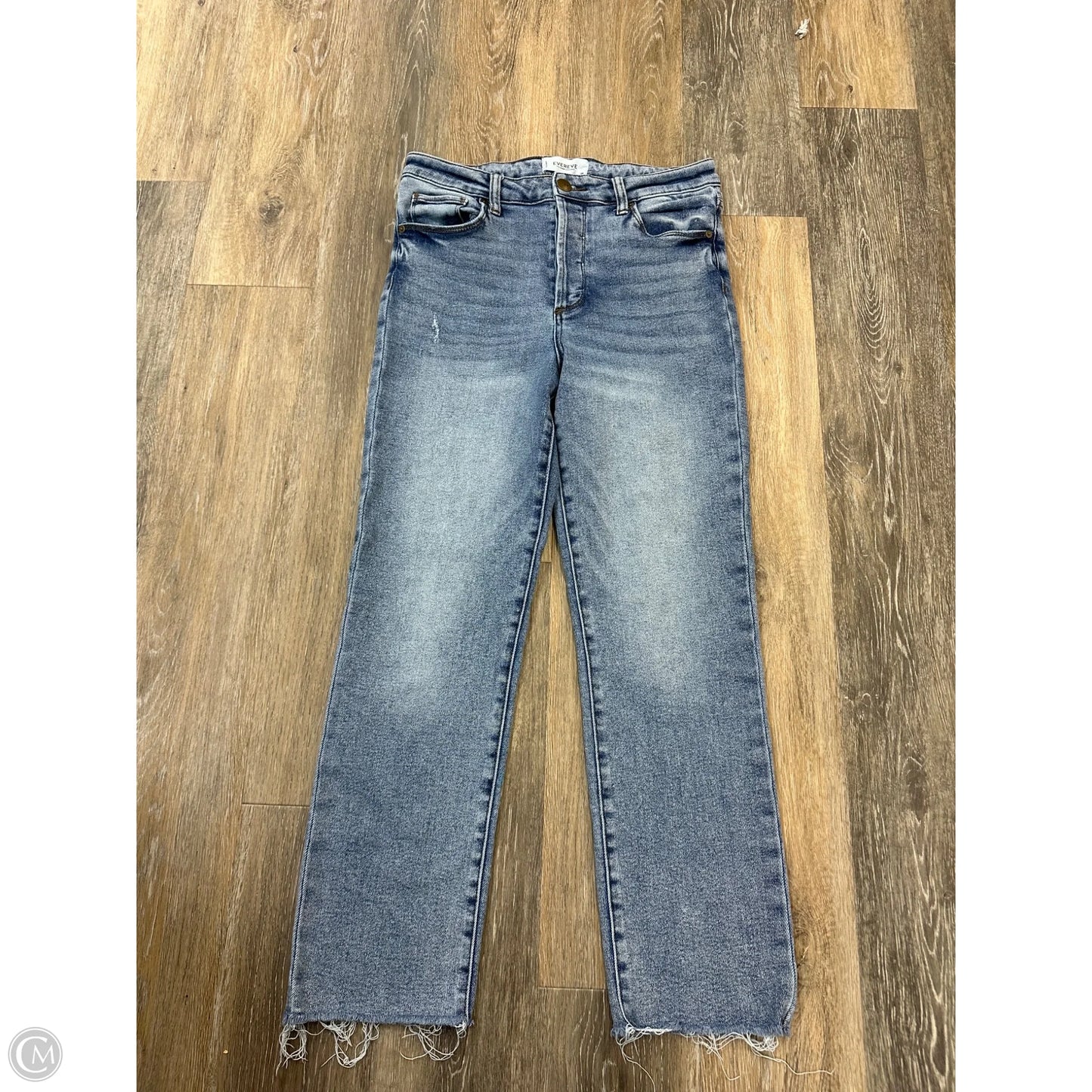 Jeans Straight By Evereve In Blue Denim, Size: 8