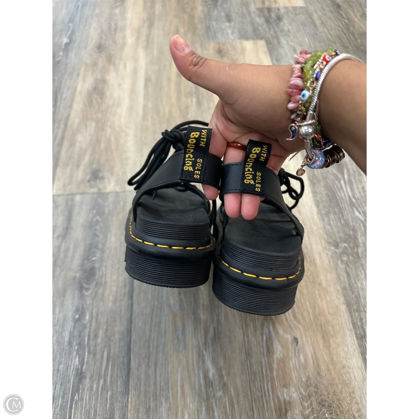 Sandals Flats By Dr Martens In Black, Size: 9