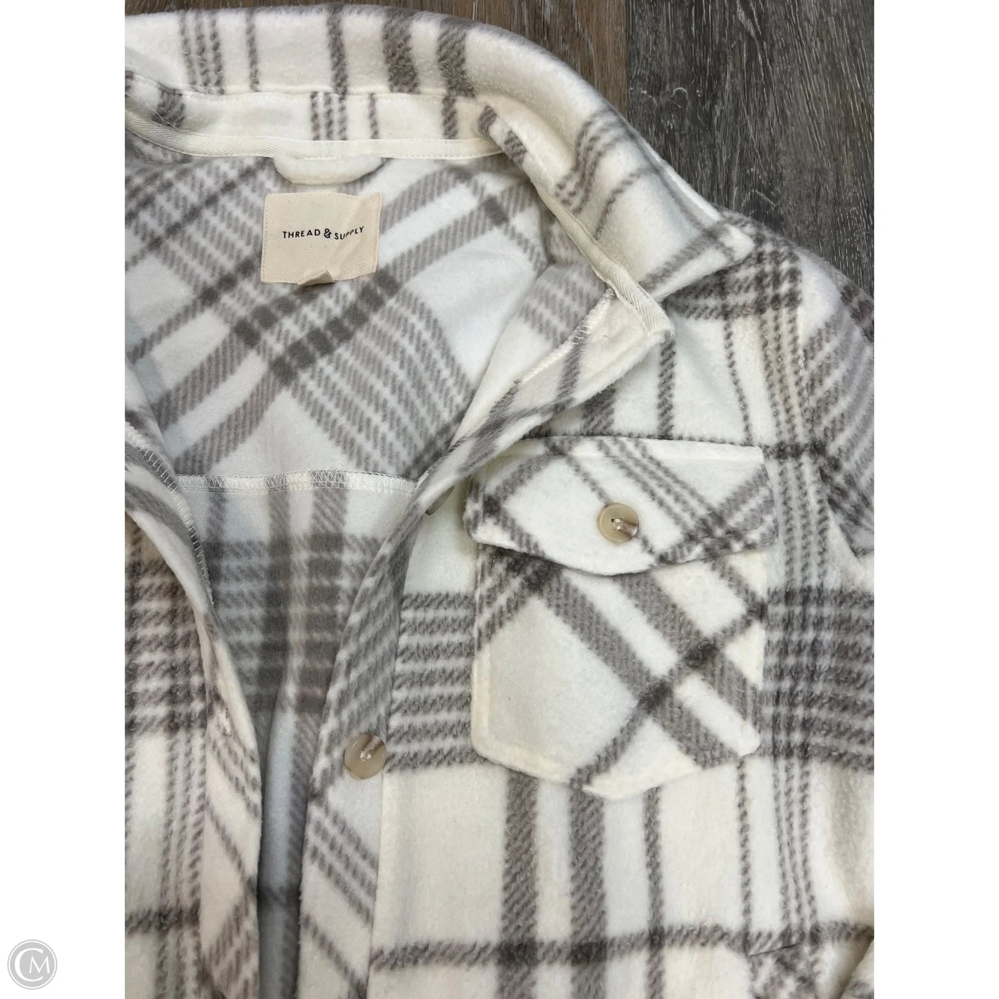 Jacket Shirt By Thread And Supply In Cream, Size: S
