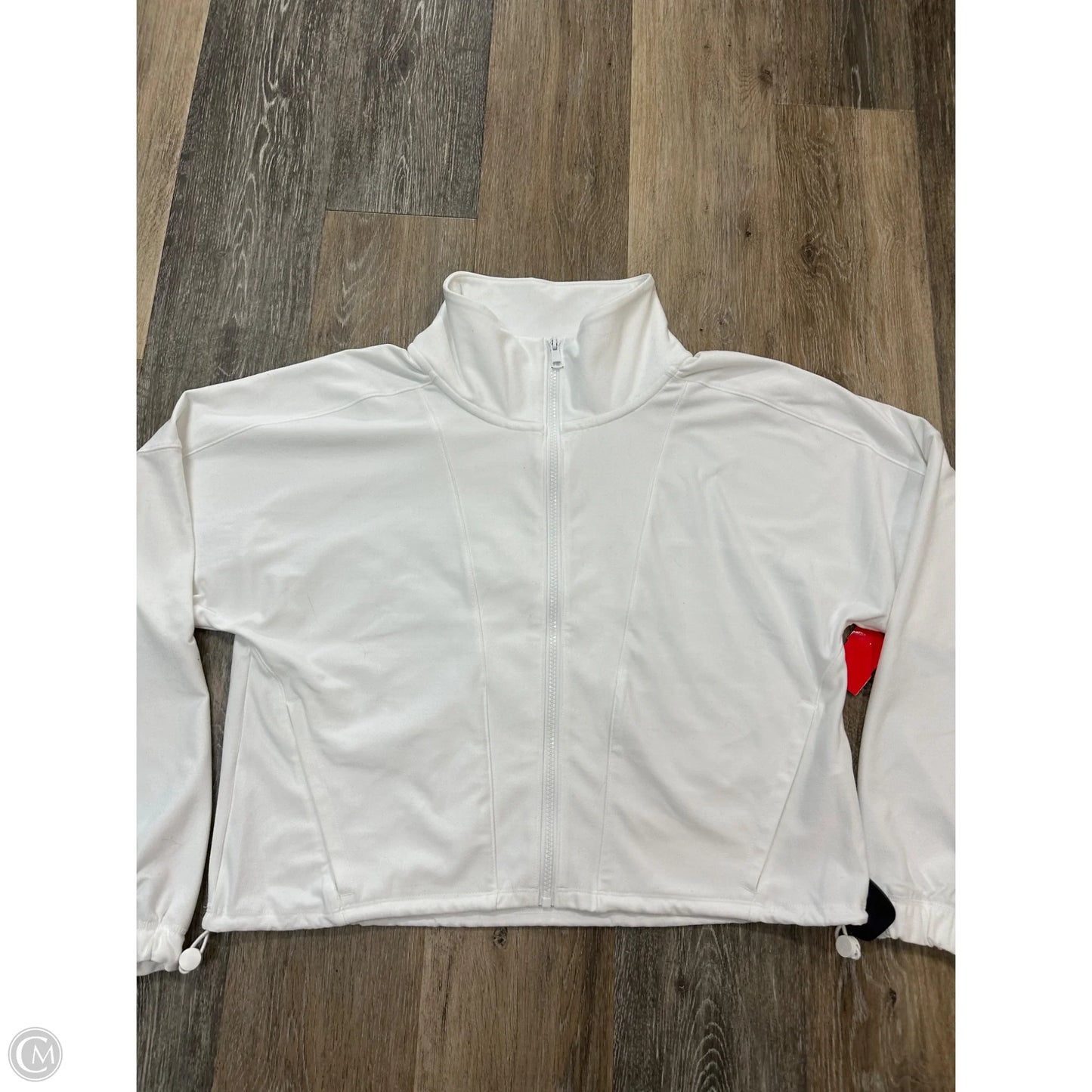 Athletic Jacket By Abercrombie And Fitch In White, Size: M