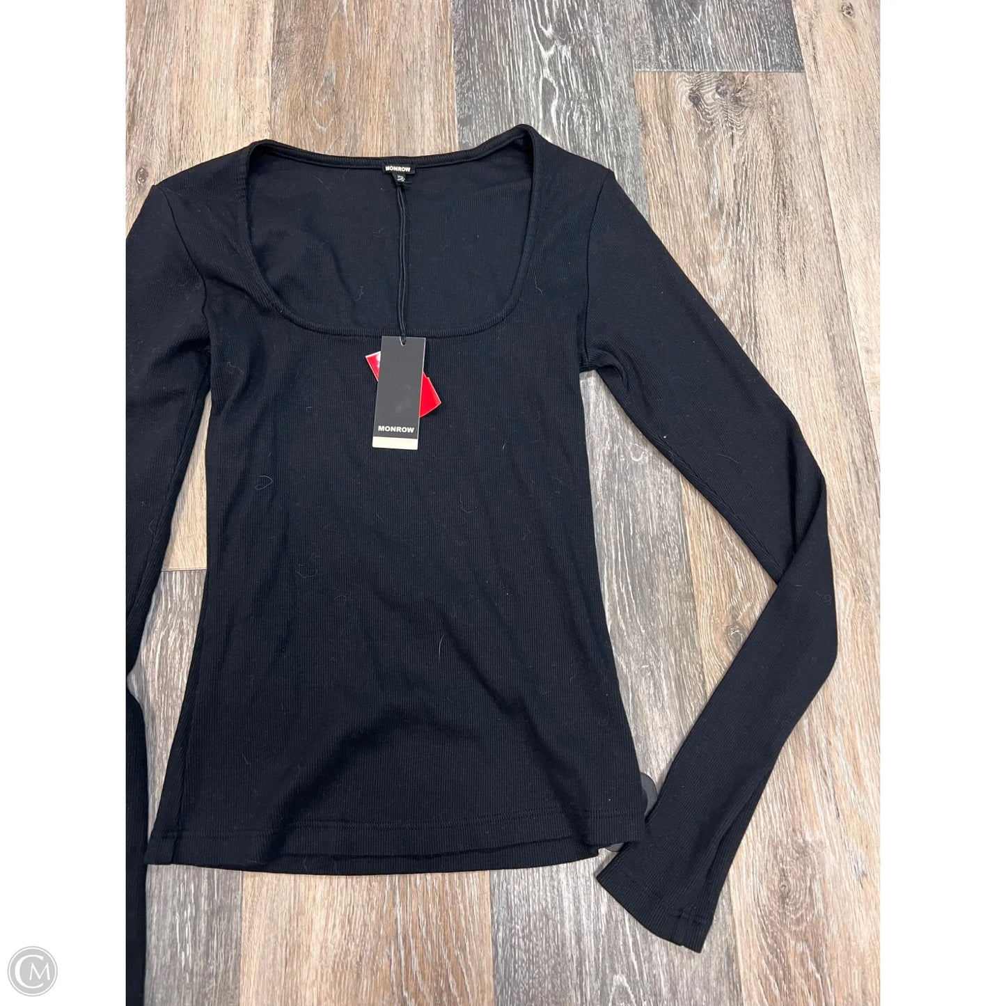 Top Long Sleeve By Monrow In Black, Size: Xs