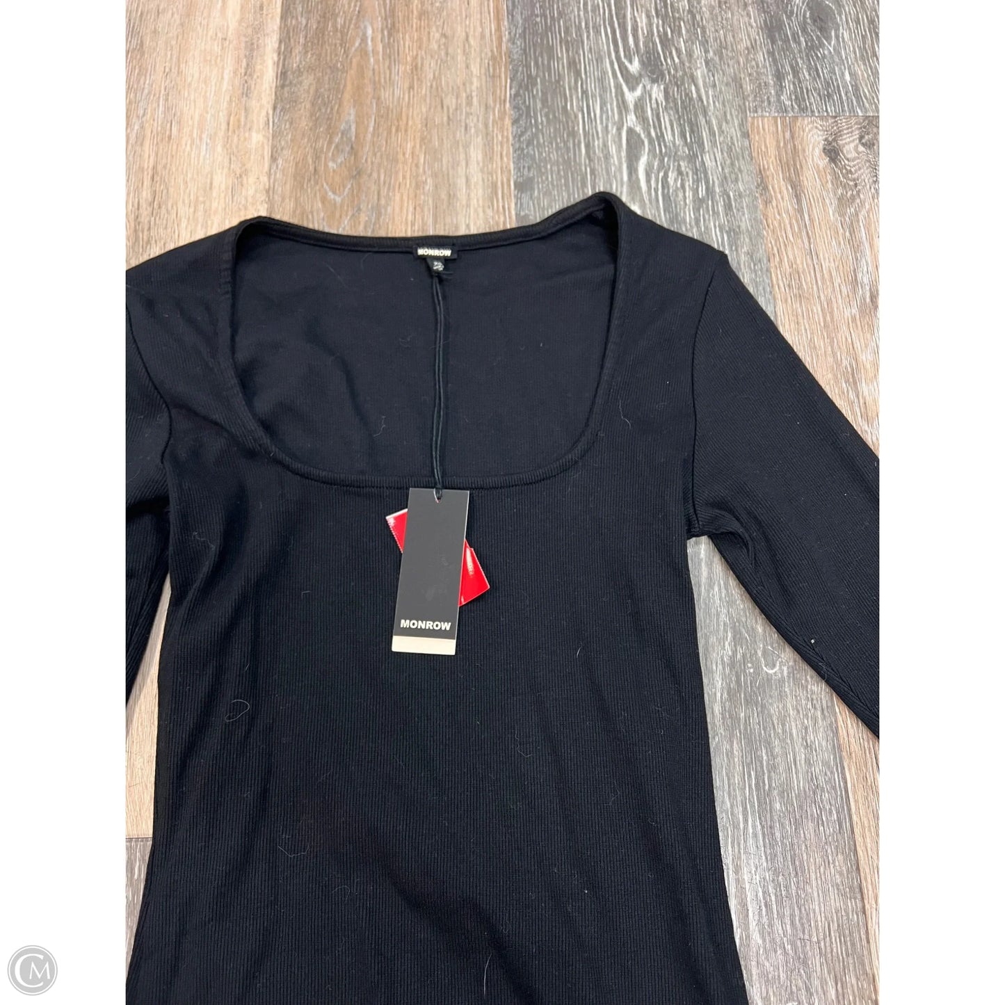 Top Long Sleeve By Monrow In Black, Size: Xs